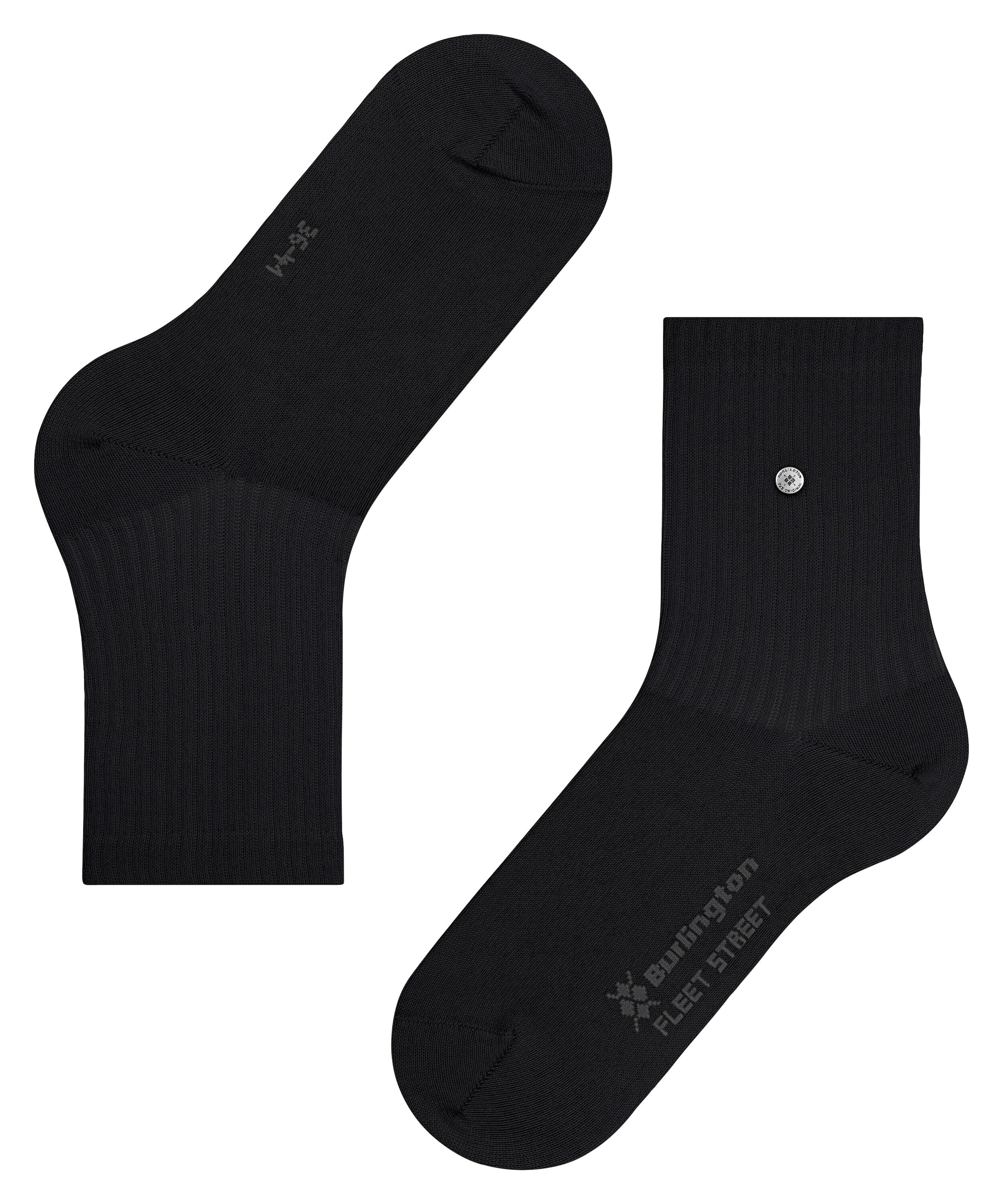 Burlington Socken »Fleet Street« Einheitsgrösse 36-41, modische Rippenstruktur, Burlington-Clip