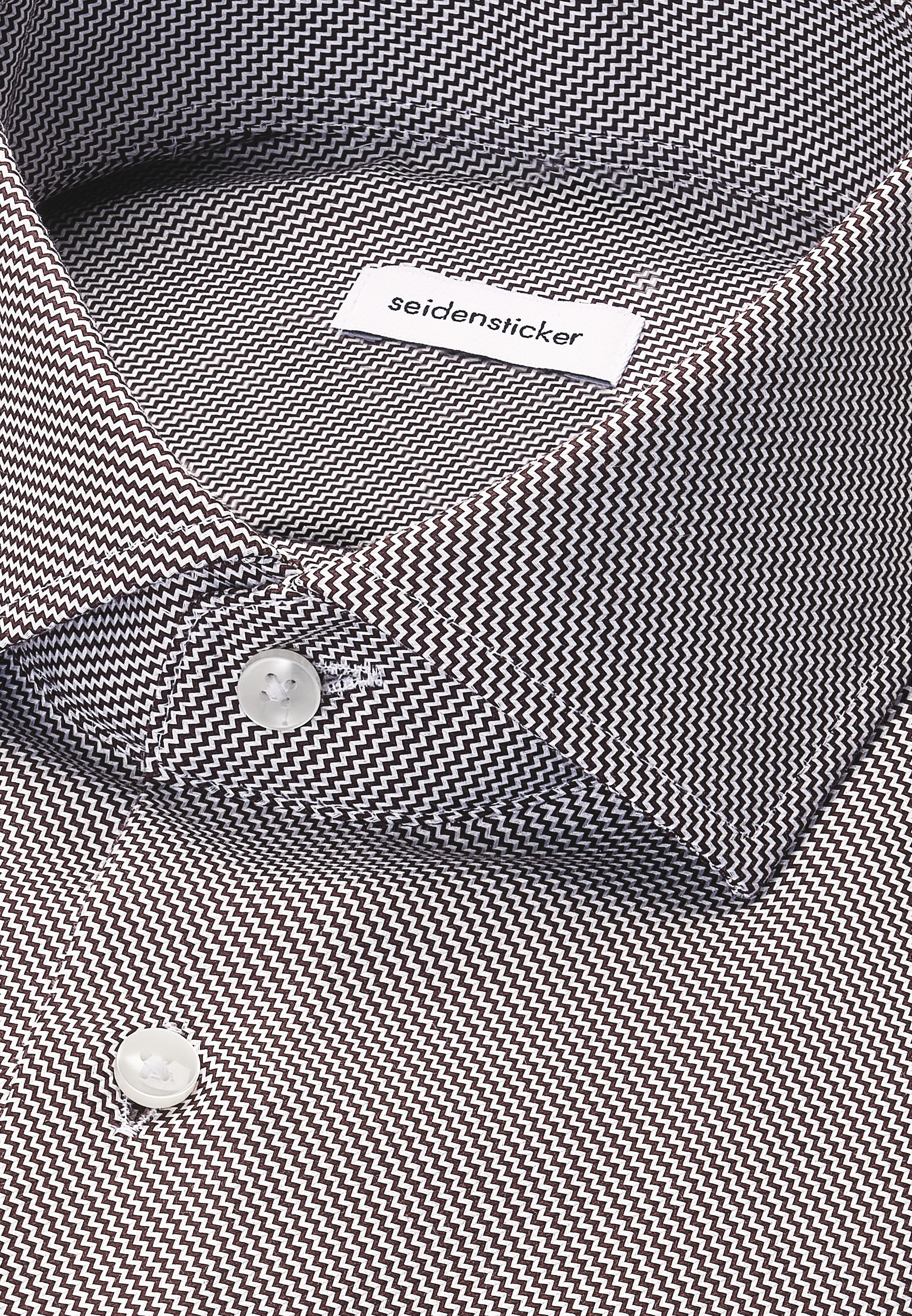 seidensticker Chemise d'affaires »Schwarze Rose« Slim 1/1 Kentkragen Struktur