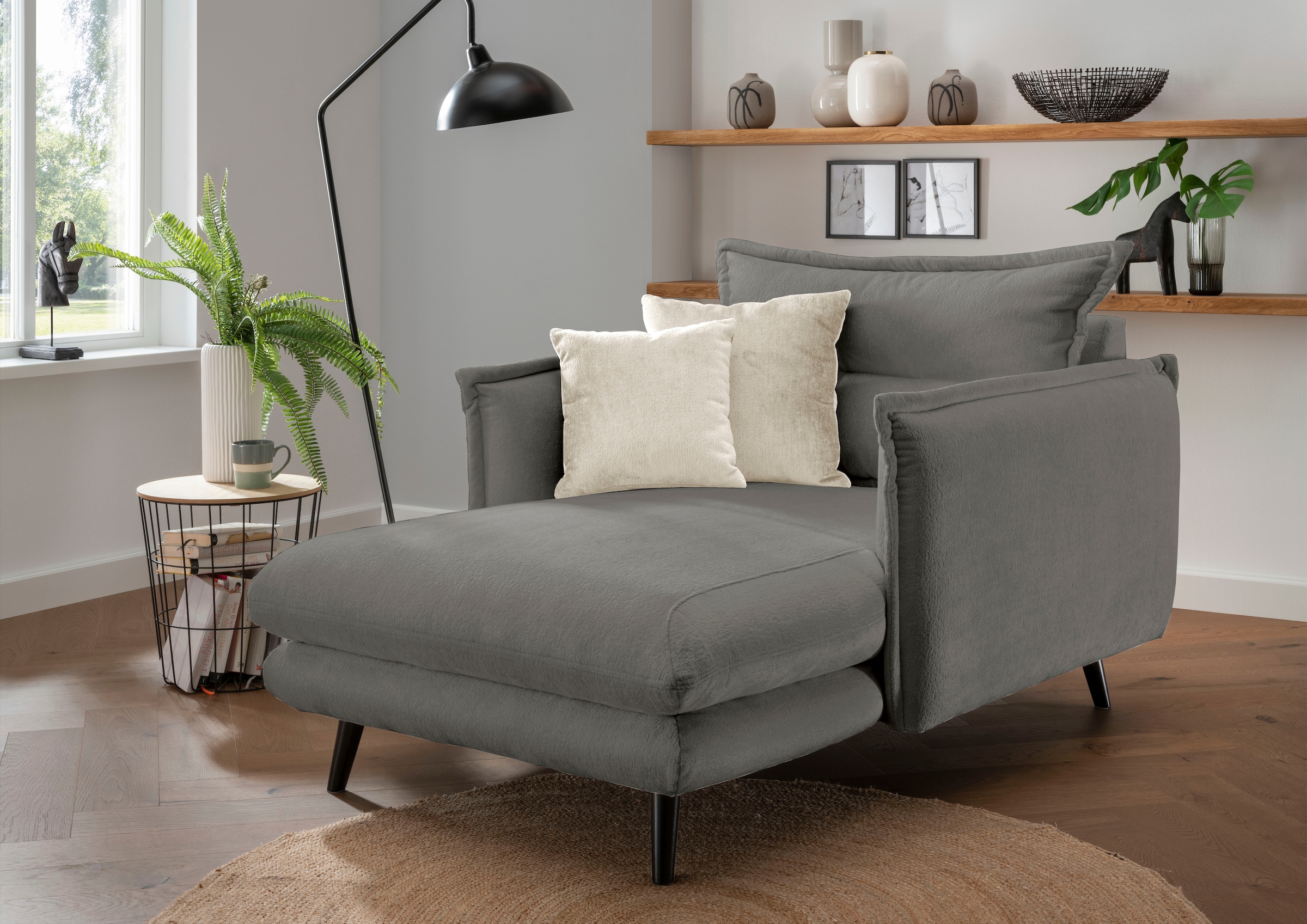 Image of Home affaire Loveseat "Lazio" moderner Sessel mit einer bequemen Polsterung, 2 Stk. Zierkissen