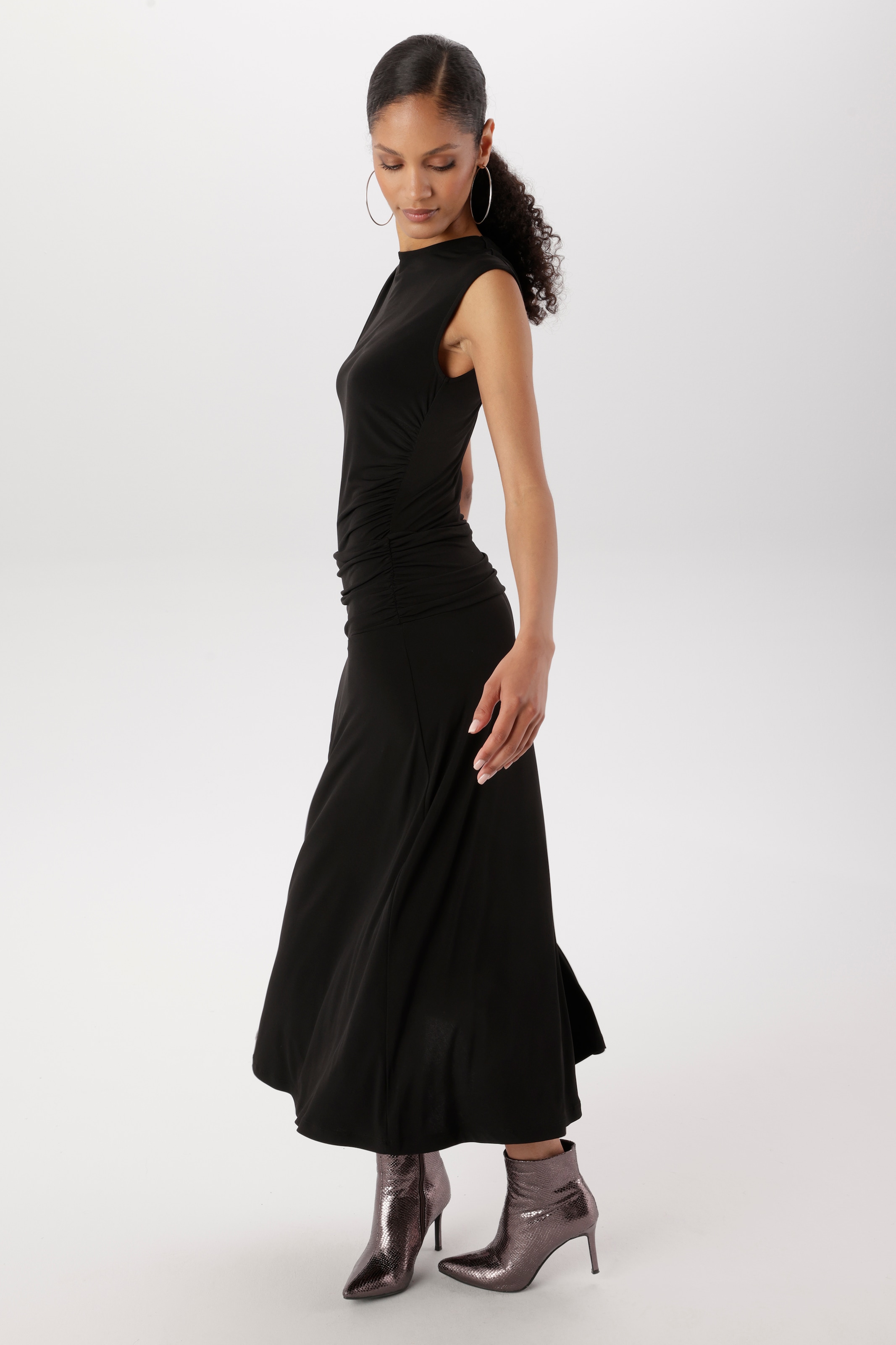Aniston SELECTED Jupe midi froncé sur le côté à la taille - NOUVELLE COLLECTION