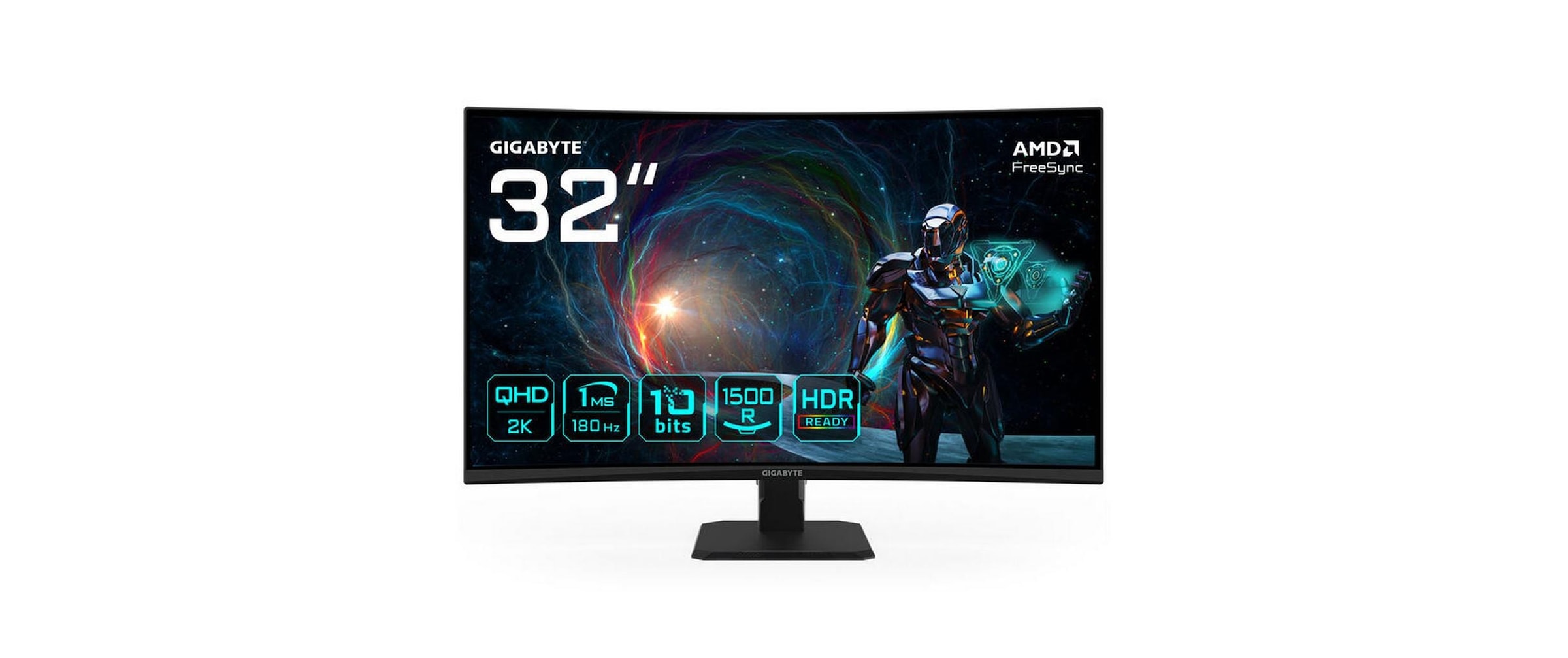 Gigabyte Moniteur de jeu incurvé »GS32QCA« 80,01 cm/31,5 ″  2560 x 1440 px 1 Reaktionszeit 180 Hz