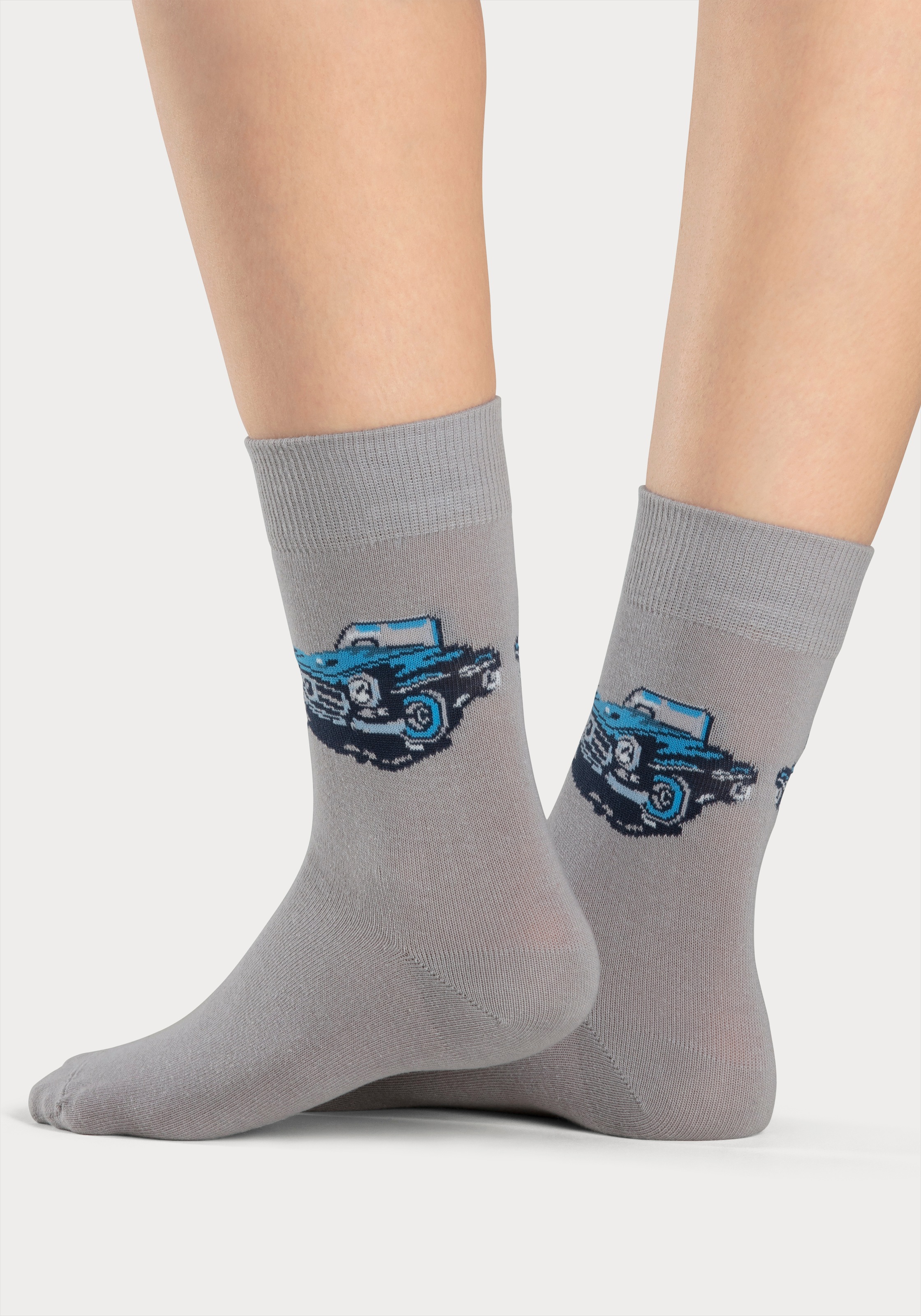 H.I.S Freizeitsocken, (Packung, 5 Paar), mit eingestrickten Motiven