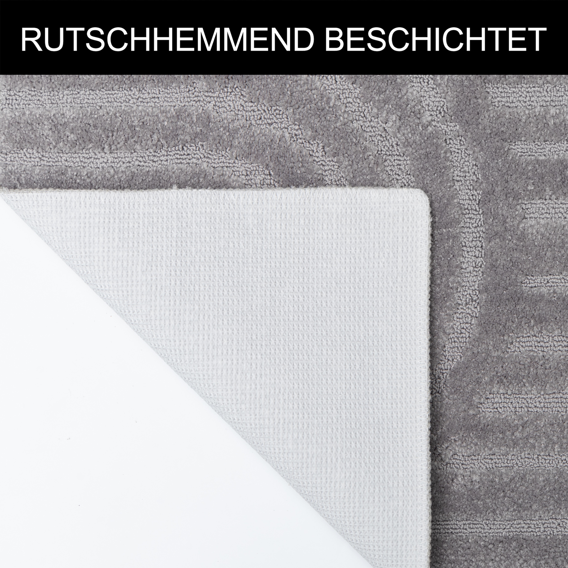 GOODproduct Badematte »Zen, Badvorleger, Badezimmer Teppich, Duschvorleger« Höhe 10 mm rutschhemmend beschichtet fussbodenheizungsgeeignet | schnell trocknend Uni Farben, Hoch-Tief-Effekt, modernes Muster, Zen