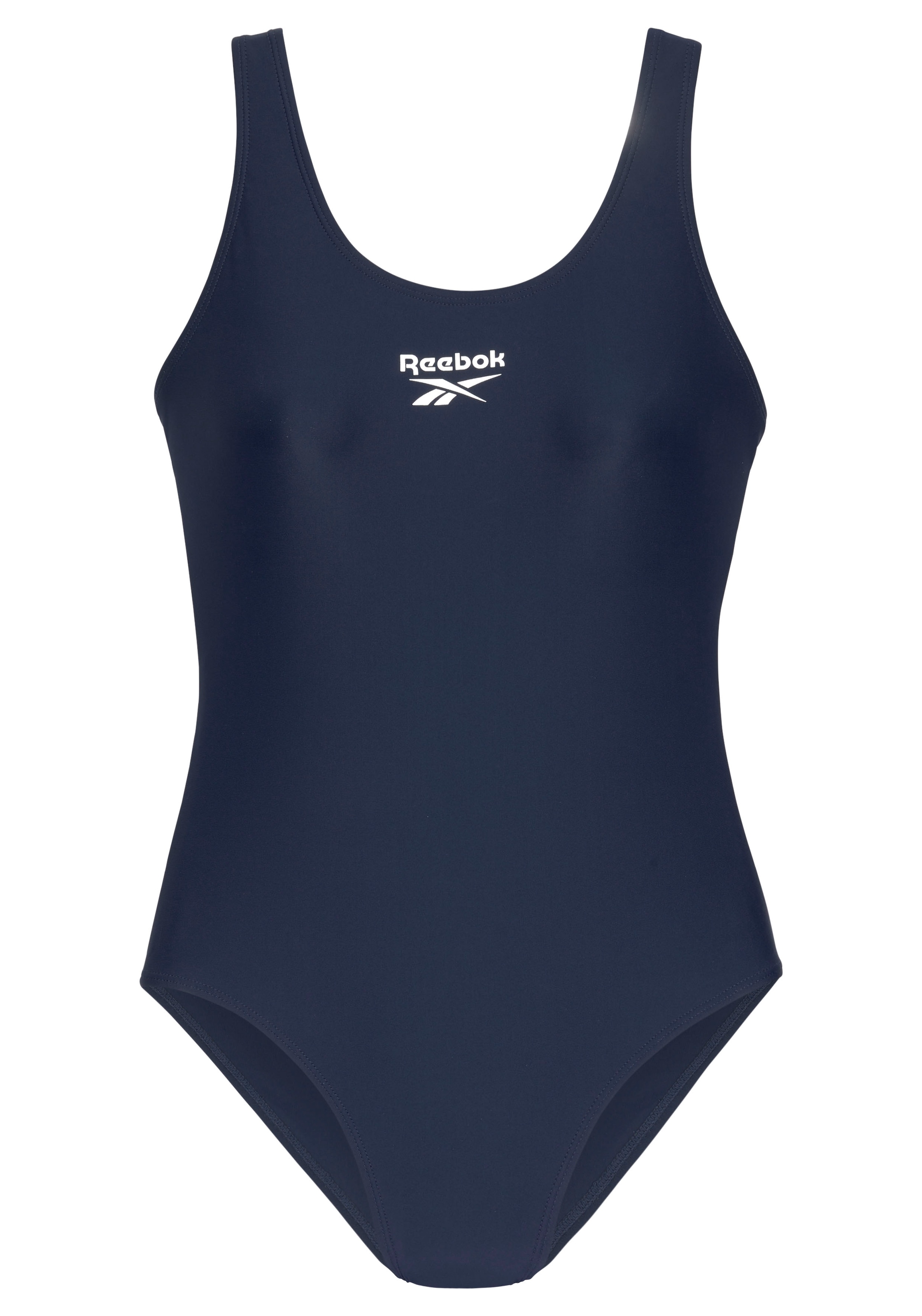 ♕ Reebok Badeanzug »Adelia«, mit versandkostenfrei am Rücken vorn auf und Logoschriftzug