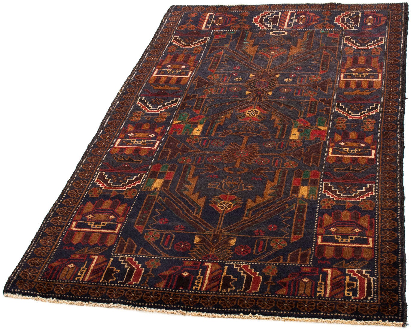 Image of morgenland Orientteppich »Belutsch - 143 x 84 cm - dunkelblau«, rechteckig, 8 mm Höhe, Wohnzimmer, Handgeknüpft, Einzelstück mit Zertifikat bei Ackermann Versand Schweiz
