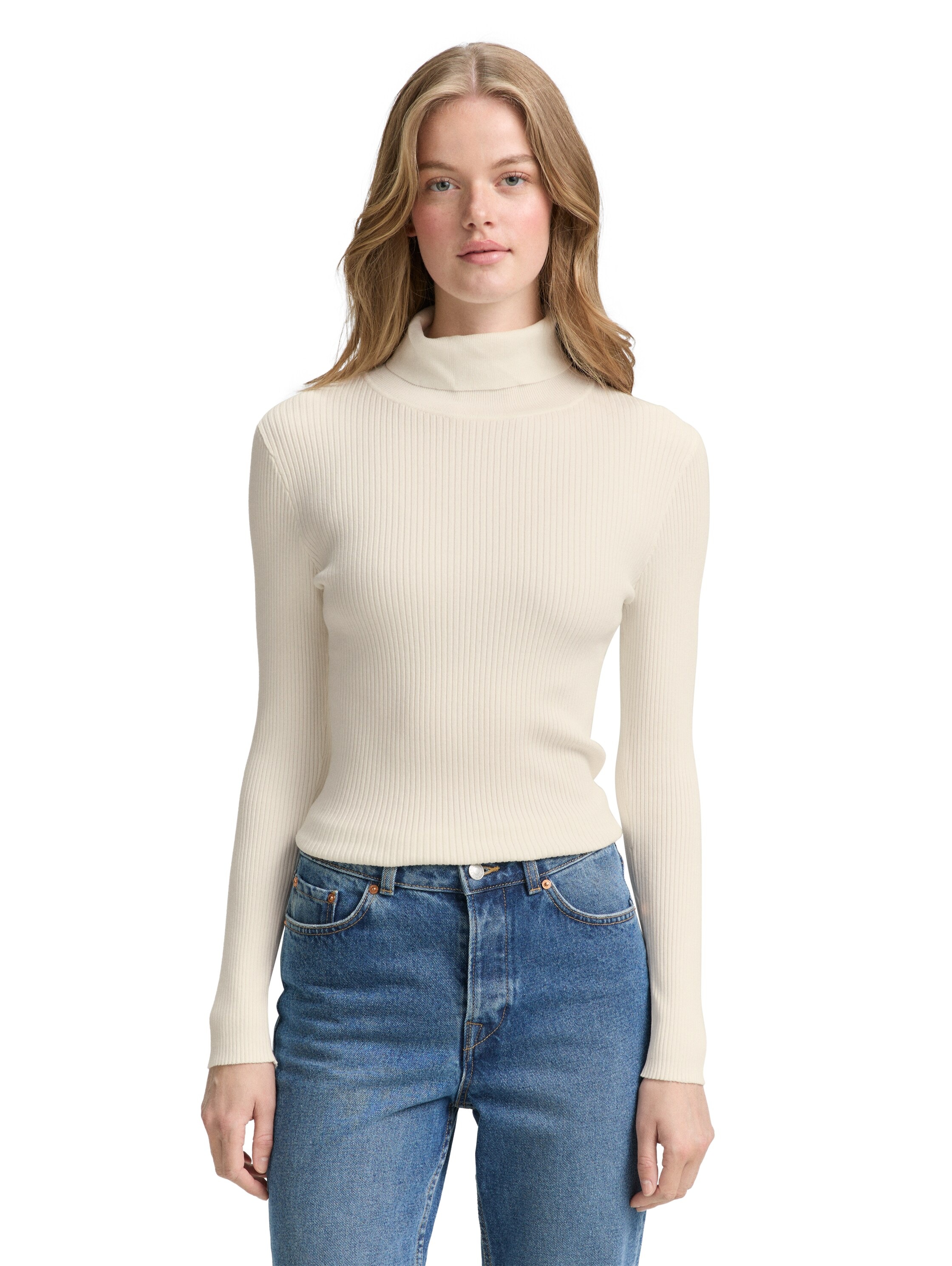 Image of TOM TAILOR Denim Rollkragenpullover in Strick-Optik