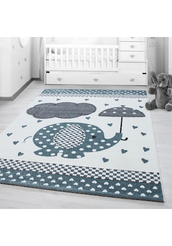 Ayyildiz Teppiche Kinderteppich »Kids 570«, rechteckig, Elefanten Motiv, Kurzflor kaufen