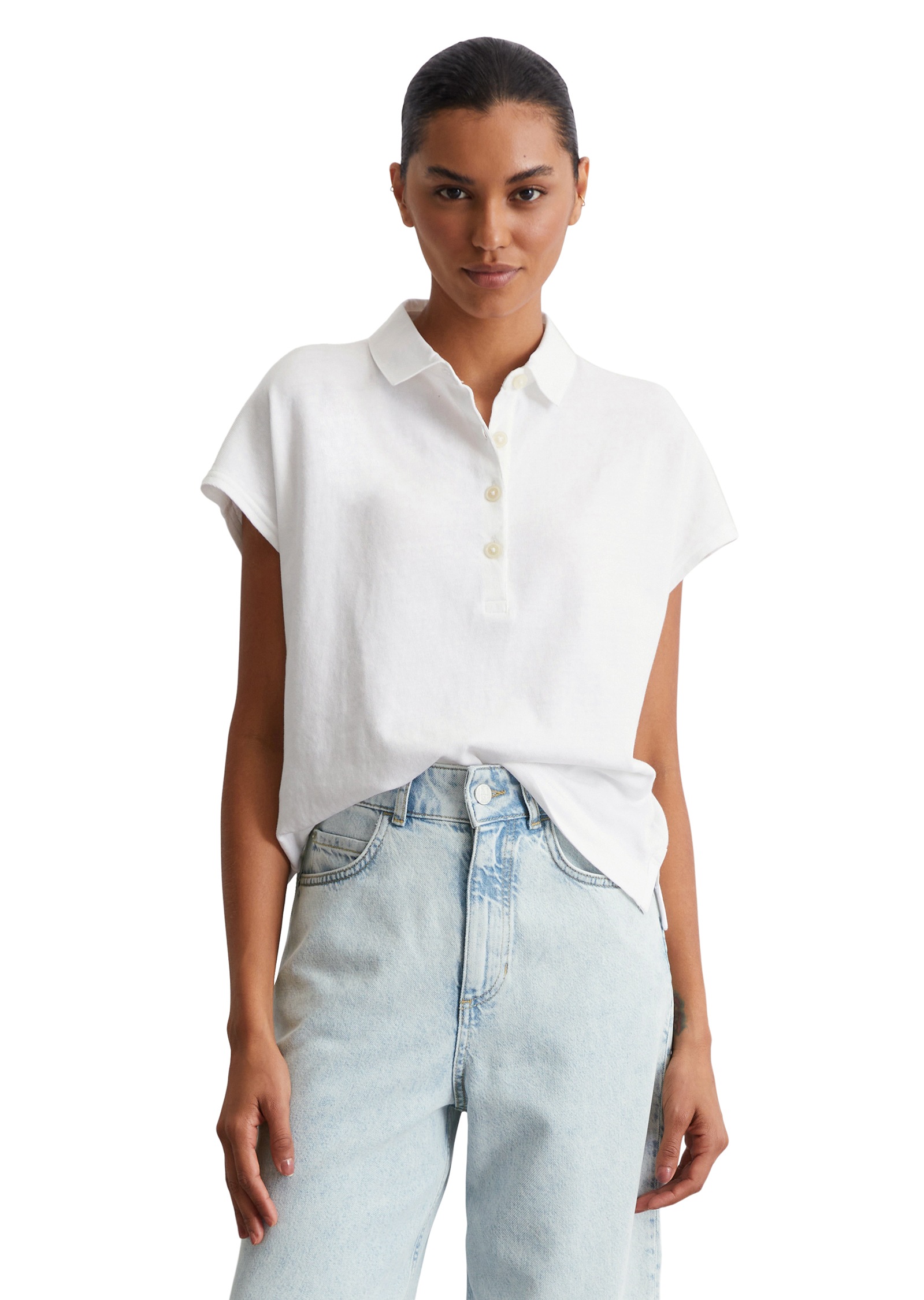 Marc O'Polo Poloshirt oversized, aus leichtem Jersey