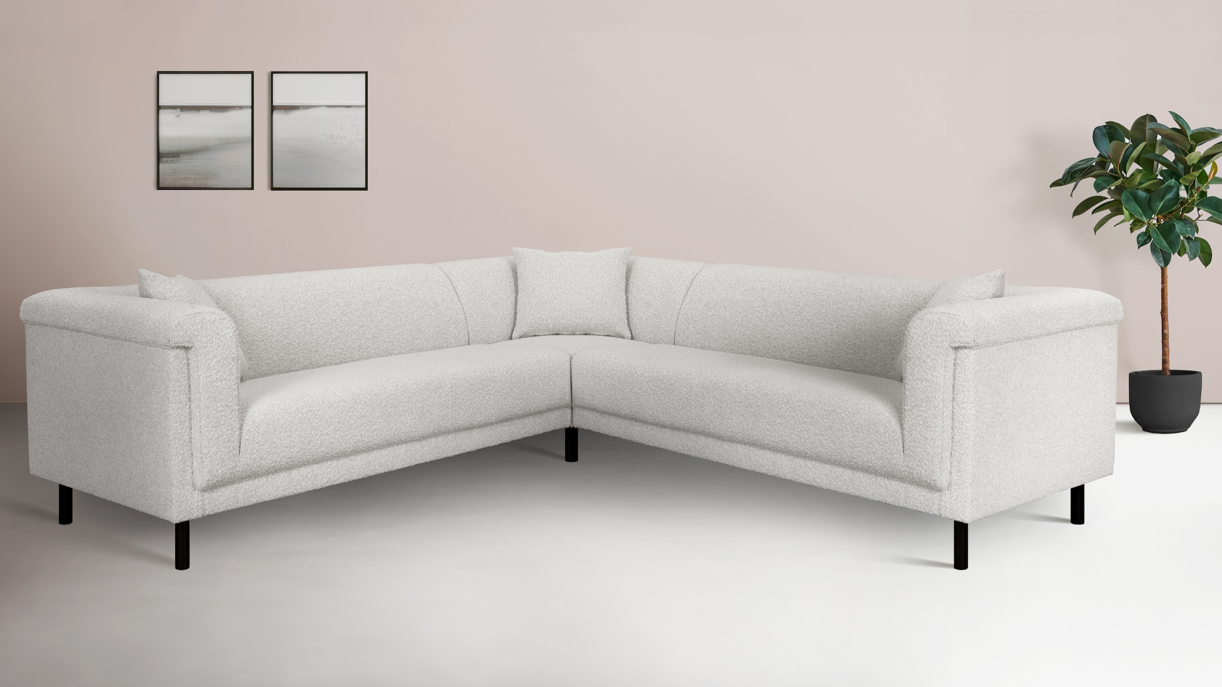 Image of Home affaire Ecksofa "AGNIA L-Form B/T/H: 244/244/71 cm" incl. Zierkissen, gleichschenklig, auch in Cord
