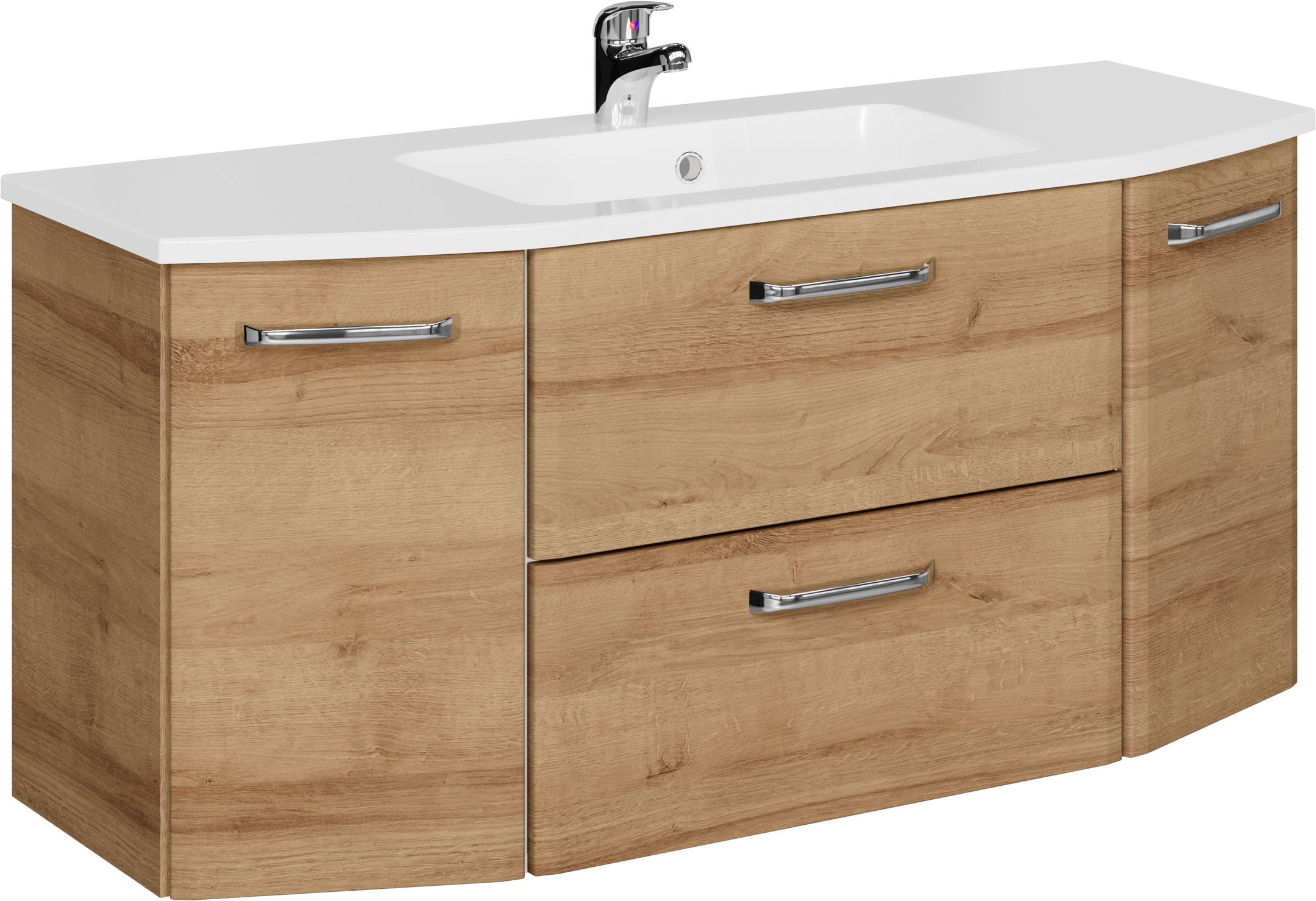 Image of Saphir Waschtisch "Quicket 318, mit Mineralmarmorbecken, 112cm breit" 2 Stk. tlg.