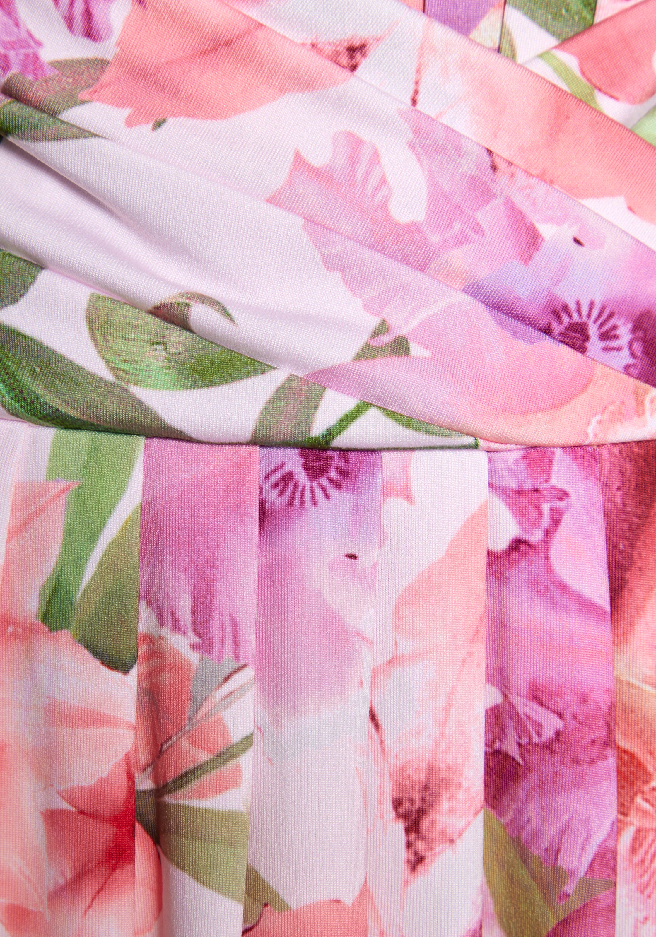 LASCANA Robe d'été mit Blumendruck, festlich