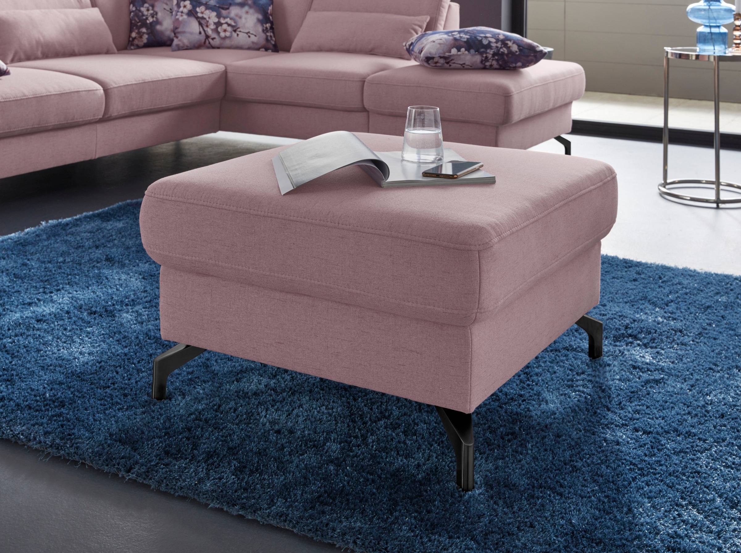 sit&more Hocker »Percy«, Fusshöhe 12 cm, wahlweise mit unterschiedlichen Fussfarben