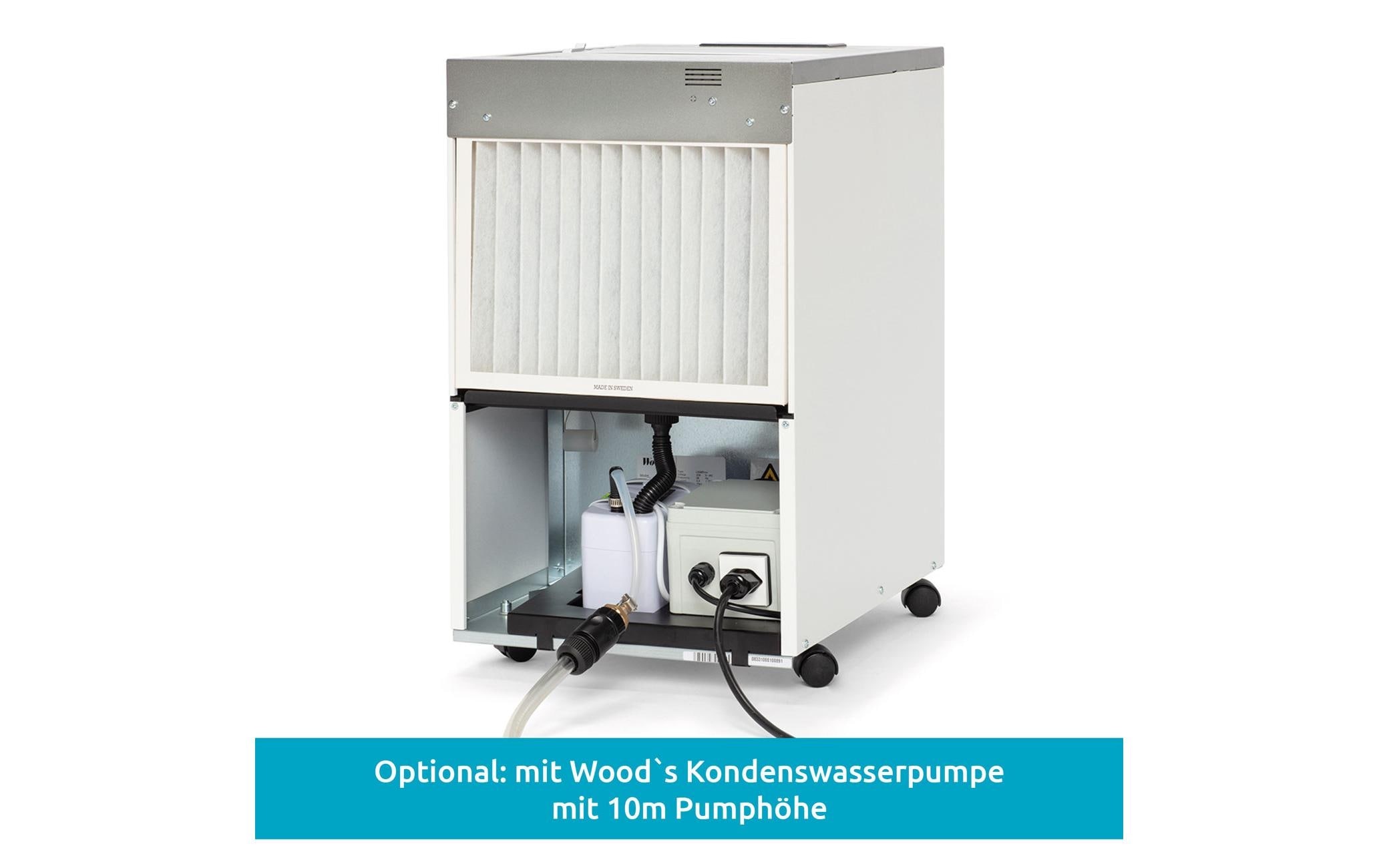 Luftentfeuchter »Woods LD48 Pro+ 180 m²«, für 540 m³ Räume, Entfeuchtung 43 l/Tag, Tank 11,4 l
