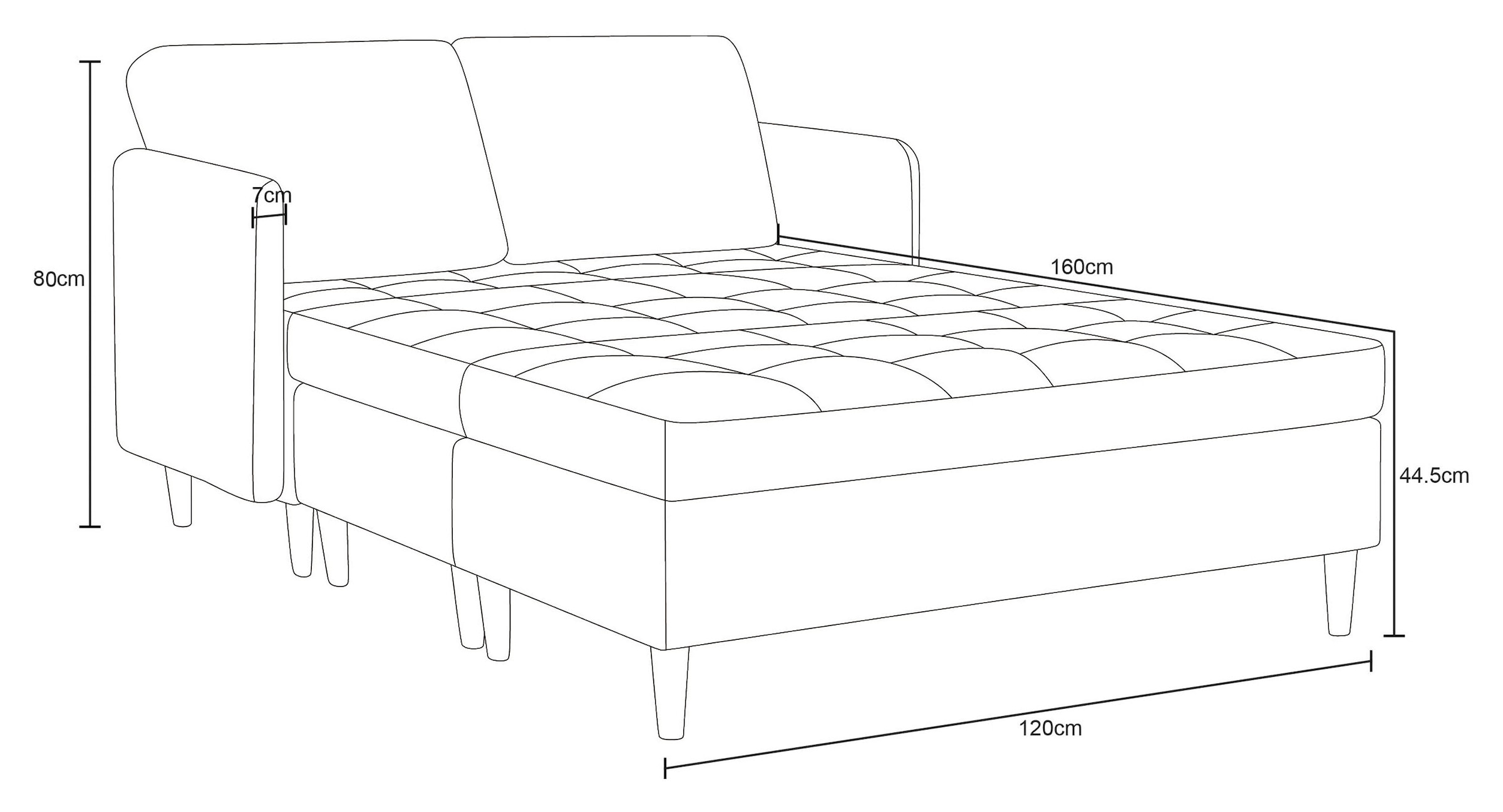Dorel Home Wohnlandschaft »LINDHUS, Chenille, Modulsofa, verschiedene Stellvarianten« Breite als U-Form (254cm) mit Verbindern fixierbar, Recamiere,Stauraum