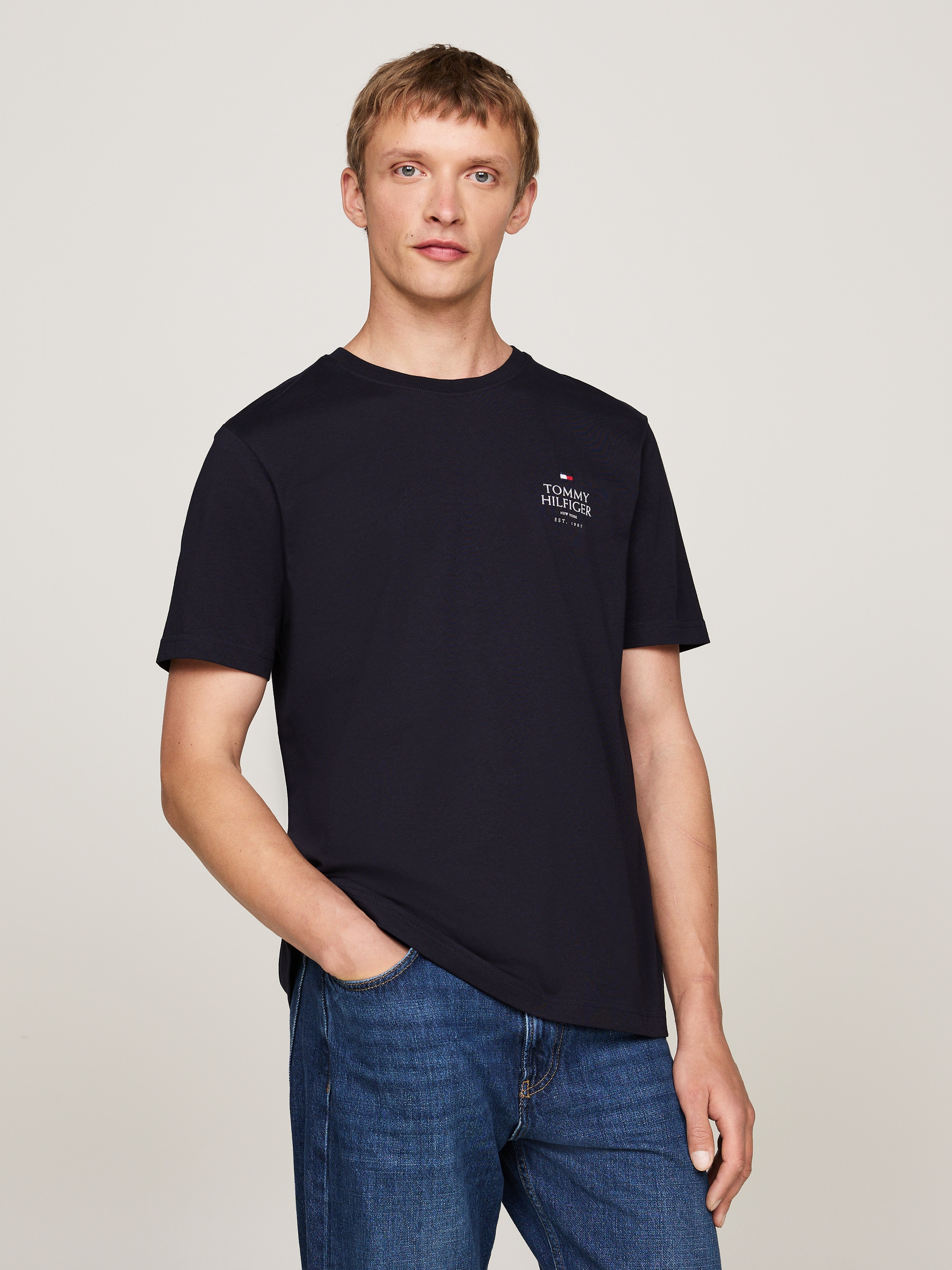 T-Shirt »HILFIGER STACK TEE«, Mit Markenprint