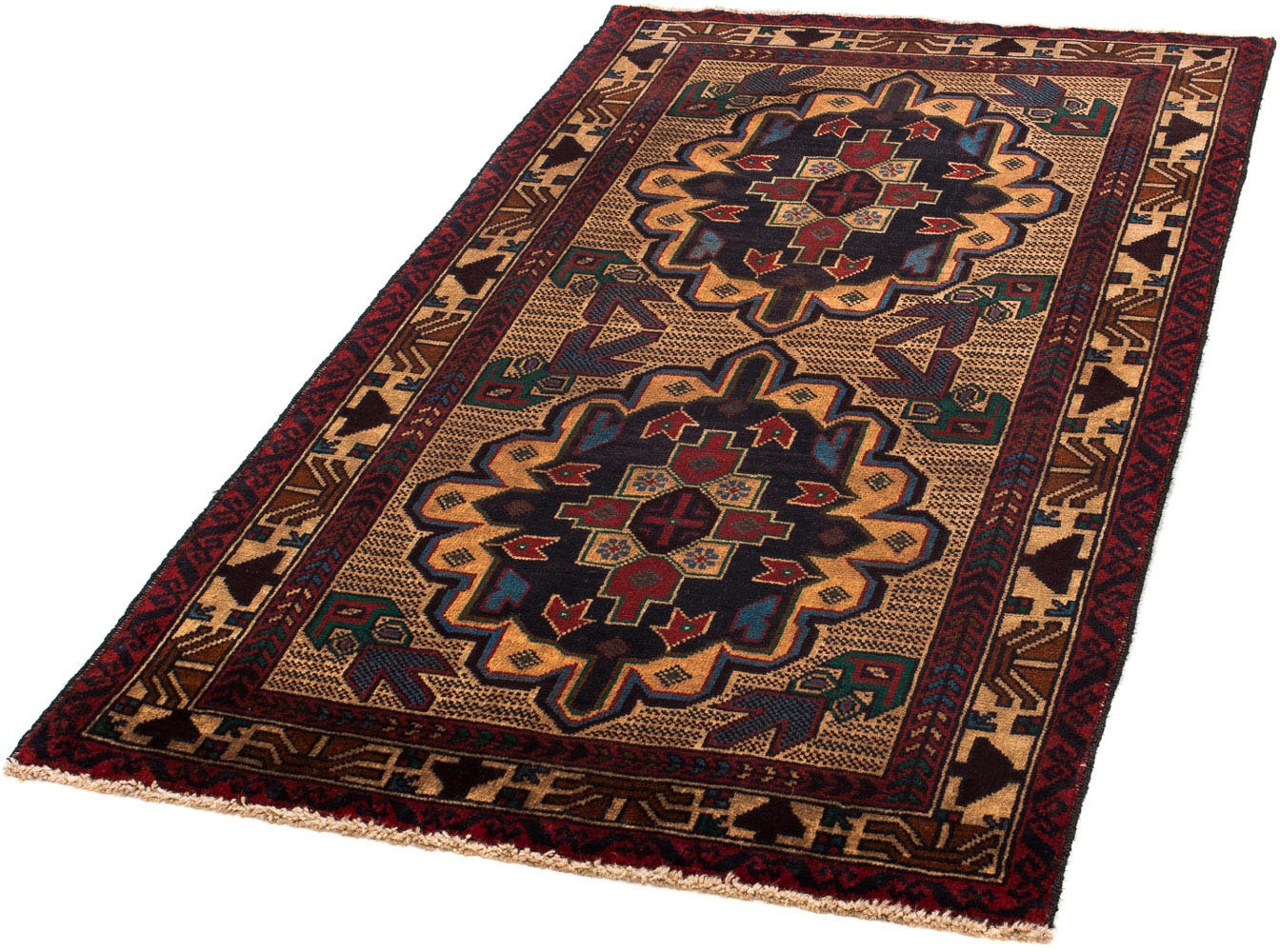 Image of morgenland Orientteppich »Belutsch - 145 x 84 cm - mehrfarbig«, rechteckig, 8 mm Höhe, Wohnzimmer, Handgeknüpft, Einzelstück mit Zertifikat bei Ackermann Versand Schweiz