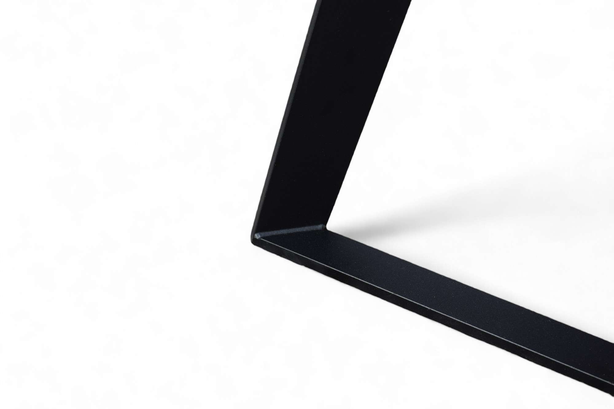 Home affaire Esstisch »Talwiese Küchentisch, U-Form Metallgestell, Wildeiche massiv geölt« Baum Kante oder Schweizer Kante, erhältlich in 3 Grössen und 2 Farben