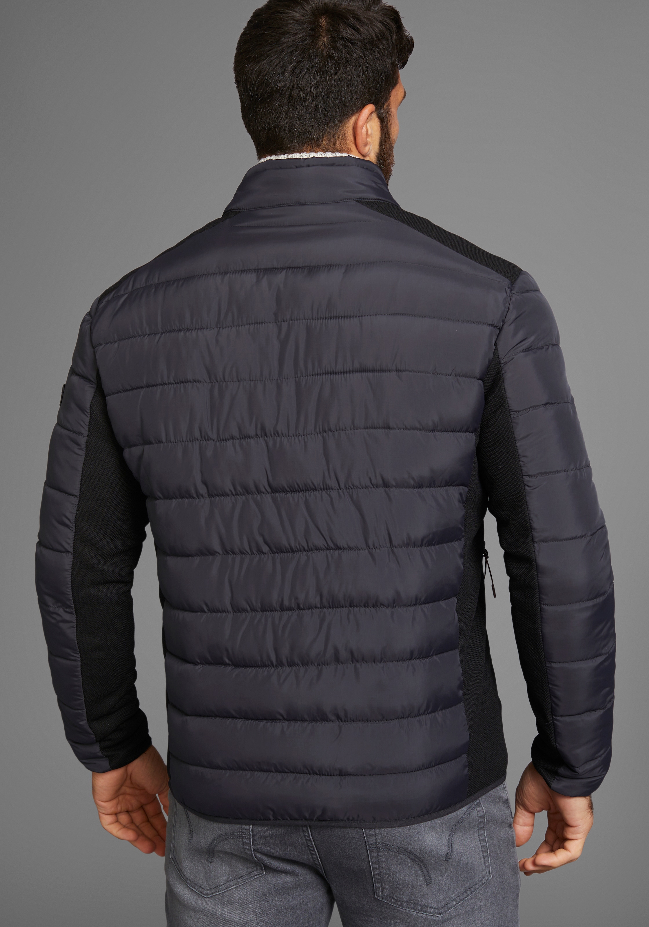 Man's World Steppjacke, ohne Kapuze, mit Reissverschlusstaschen, mit Brusttasche, mit Innentaschen