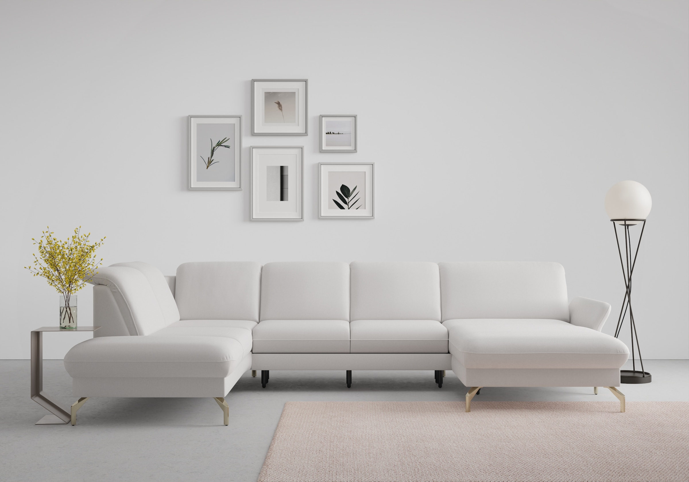 Image of sit&more Wohnlandschaft "Fashion U-Form" wahlweise mit Kopfteilverstellung, Vorziehsitz, motorisch, Nickelfüsse