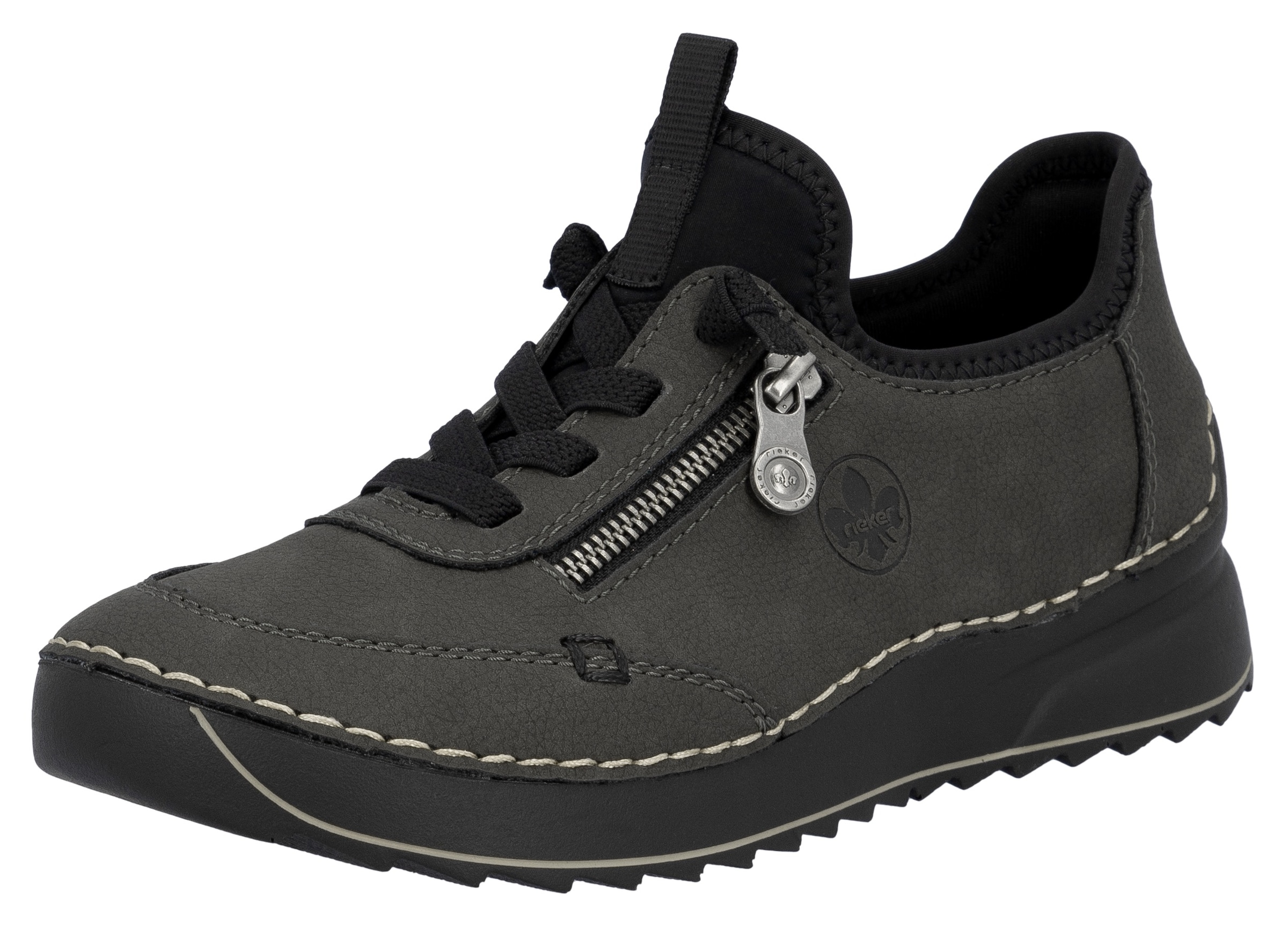 Image of Rieker Sneaker Schnürschuh, Halbschuh, Slipper mit Kontrastnaht