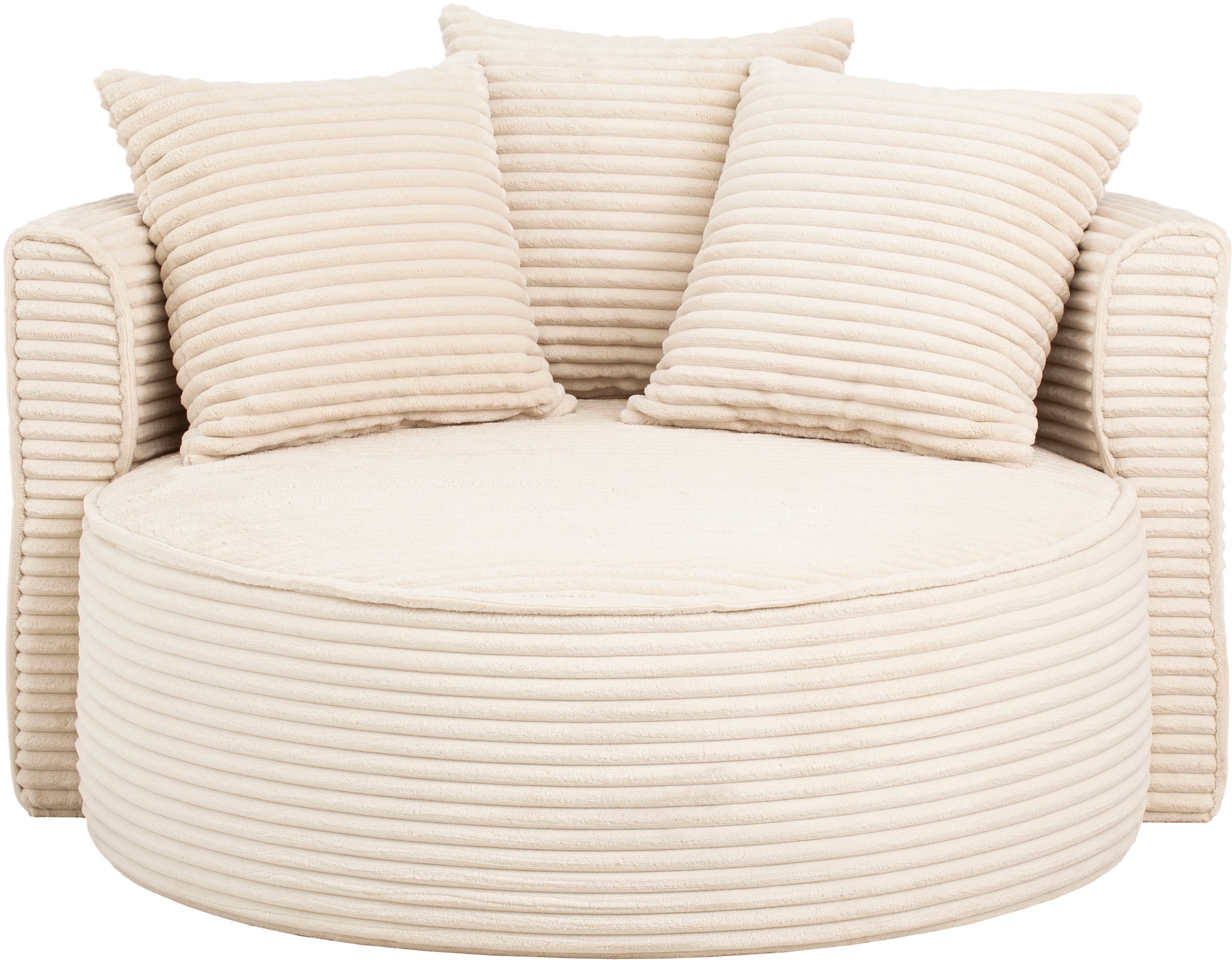 LeGer Home by Lena Gercke XXL-Sessel »Isalie, Lesesessel, Loveseat, inklusive Zierkissen«, extra grosse Sitzfläche, optional mit Hocker, Cord, Samt, Bouclé