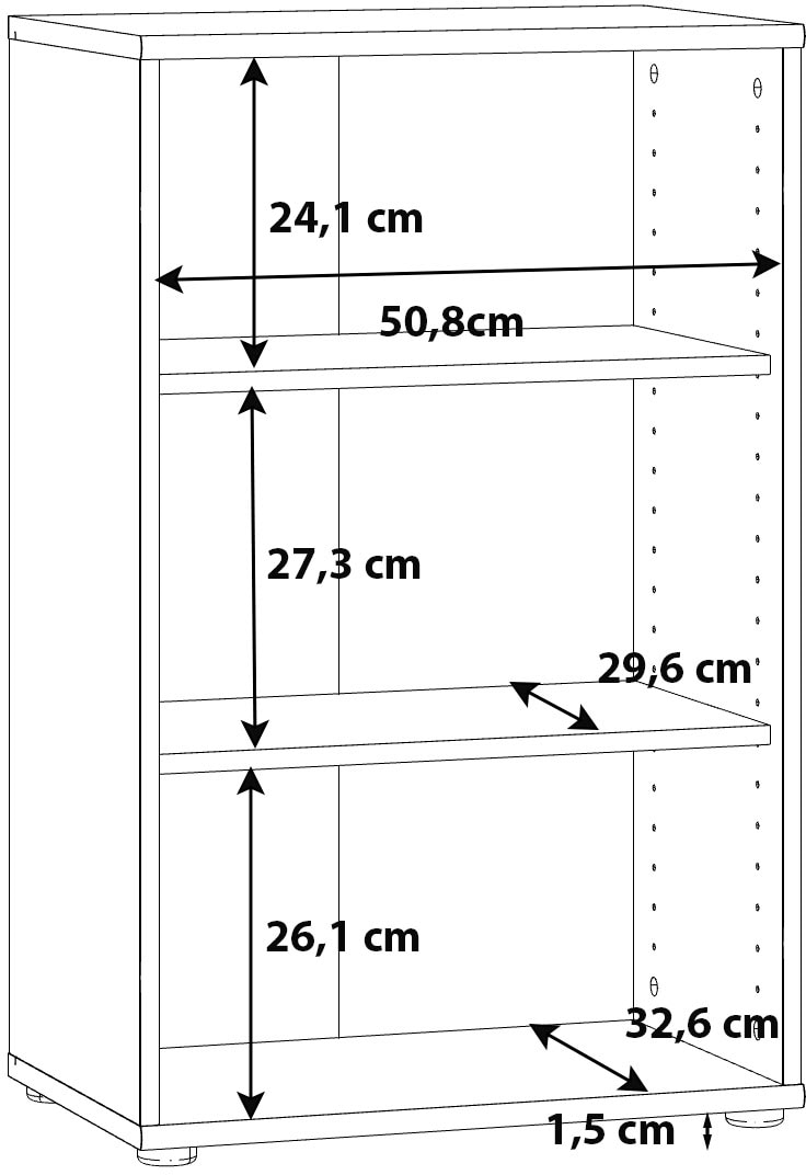 FORTE Étagère »Tempra, Mehrzweckregal Höhe  85,5cm, 2 Ablageböden« largeur env. 54 cm