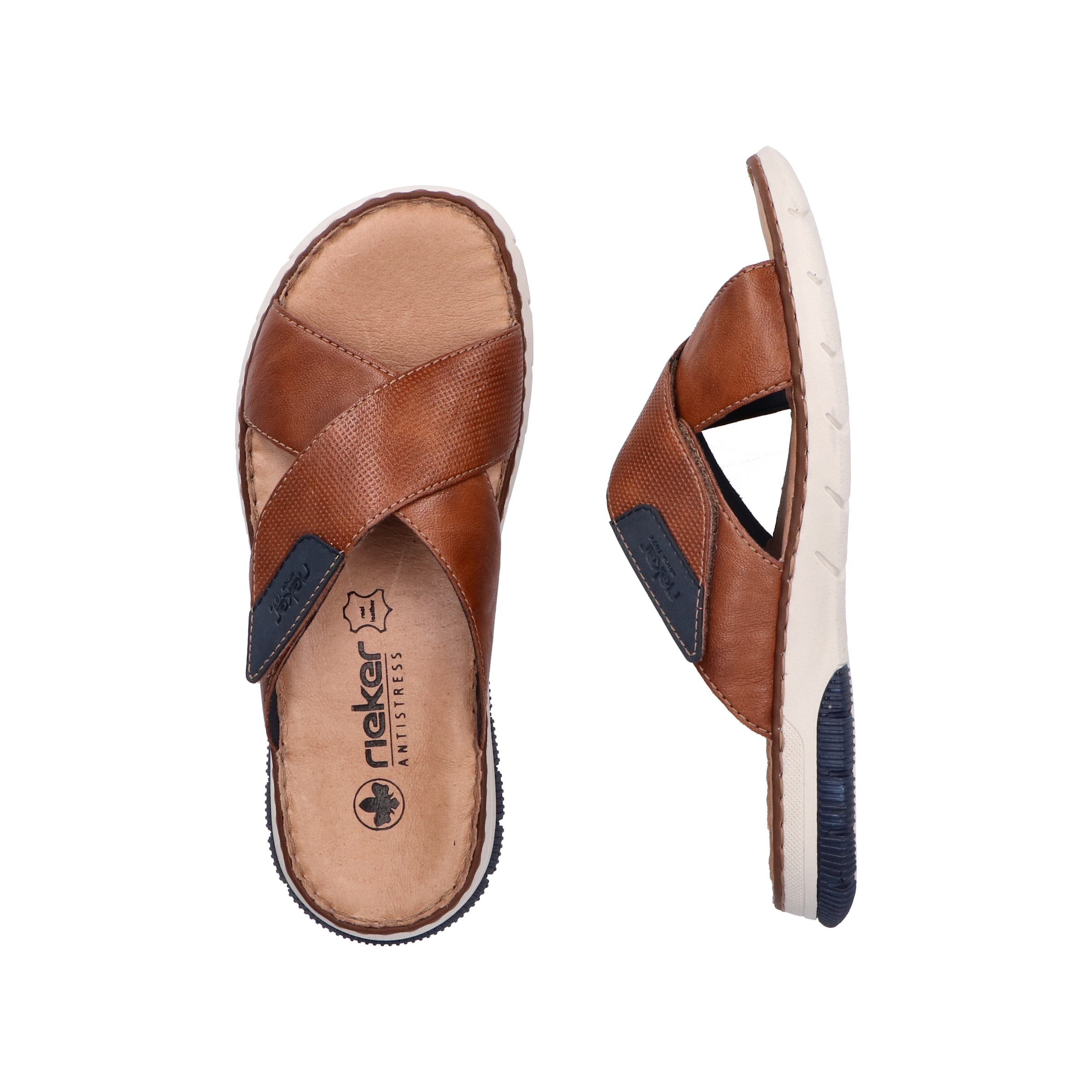 Rieker Pantolette  , chaussure d'été, mule, chaussure à scratch, avec lanière à scratch