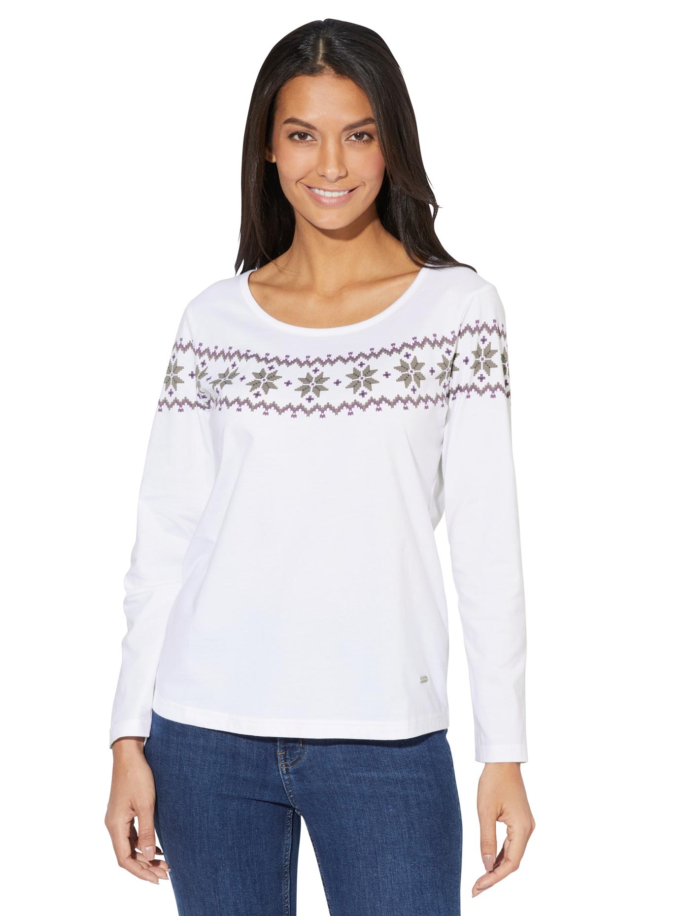 Image of Casual Looks Langarmshirt »Druck-Shirt«, (1 tlg.) bei Ackermann Versand Schweiz