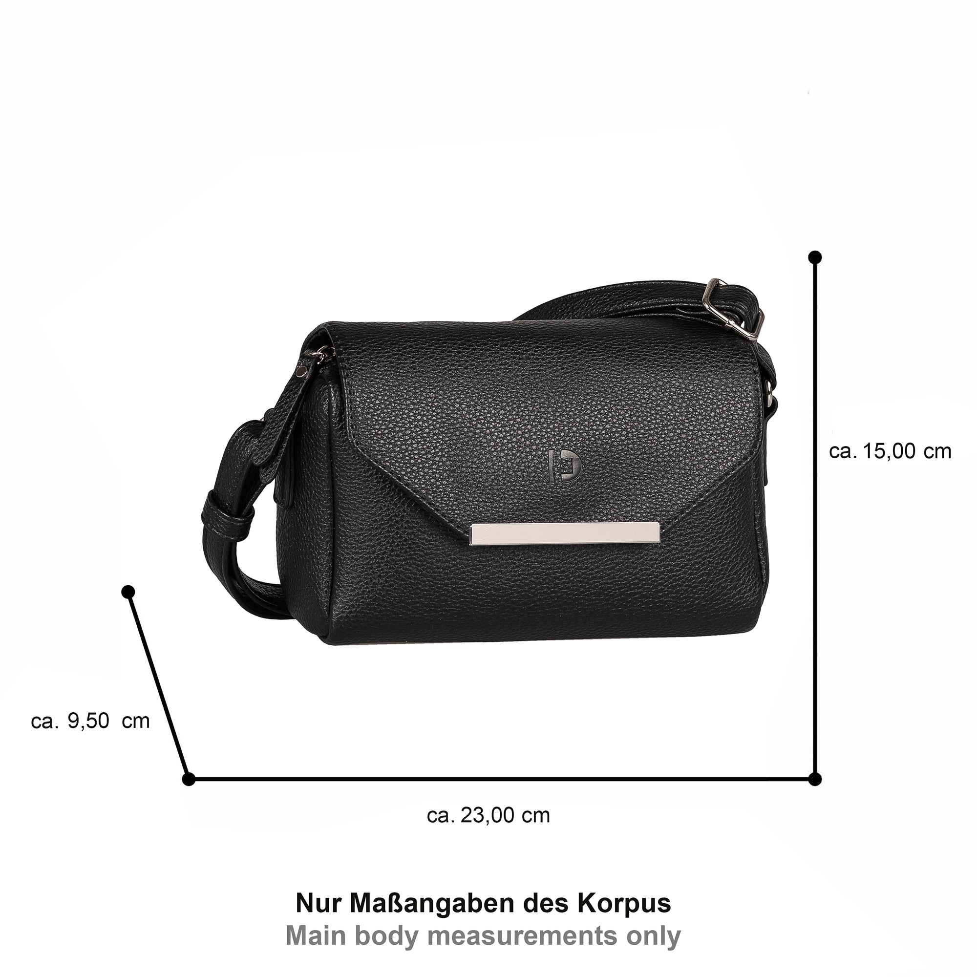 TOM TAILOR Denim Umhängetasche »Yadira« Damen Schultertasche mit schmaler Metall-Zierleiste