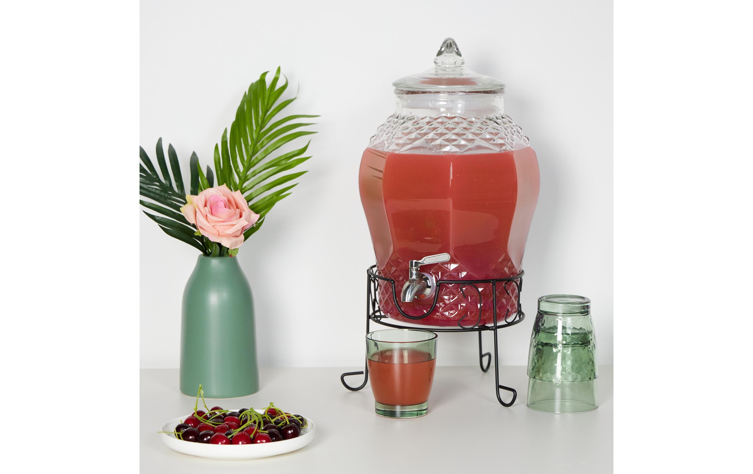 relaxdays Getränkespender »Vintage Glas, 8 Liter«