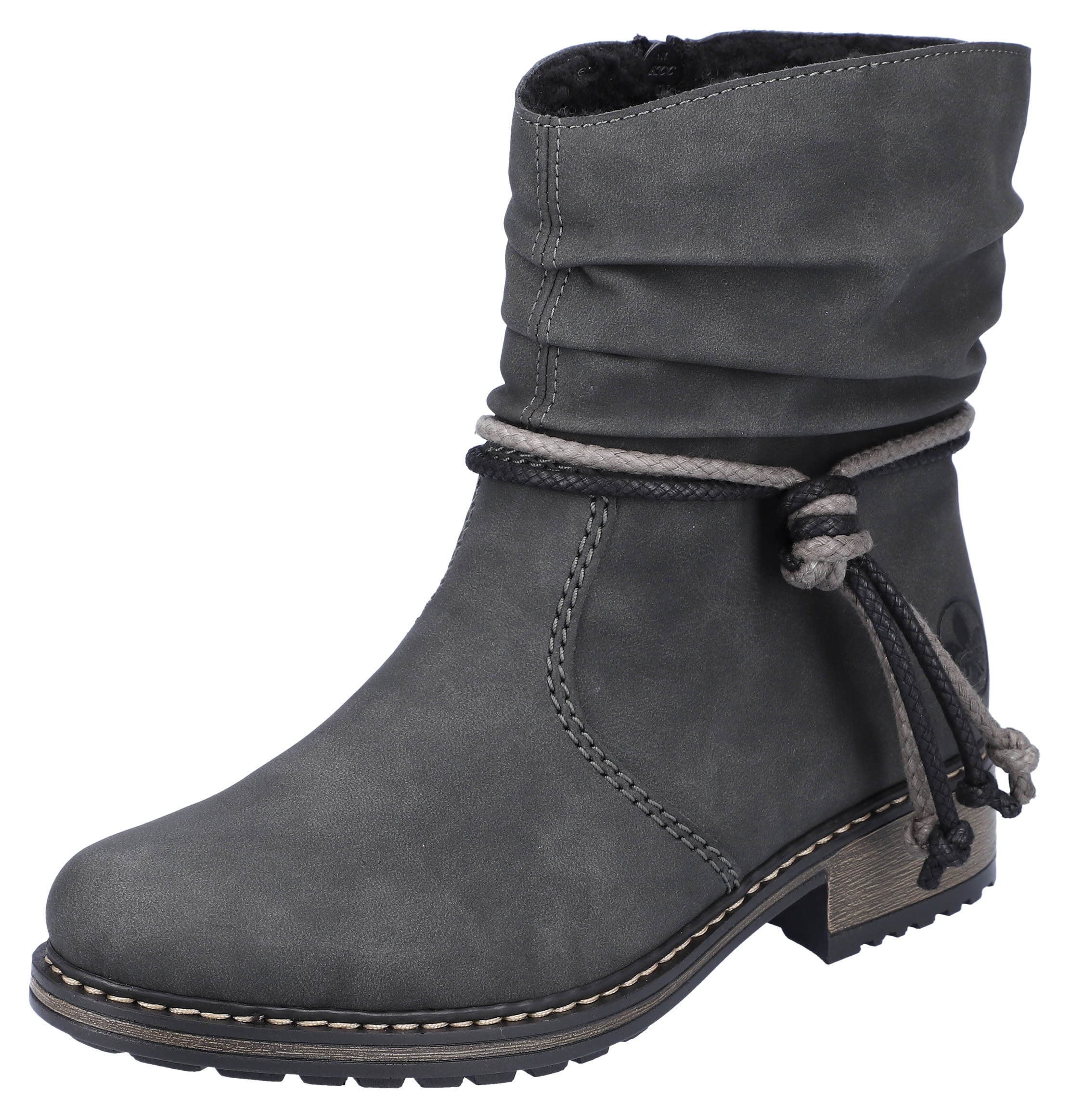 Image of Rieker Winterstiefelette mit Zierbänder am slouchy Schaft