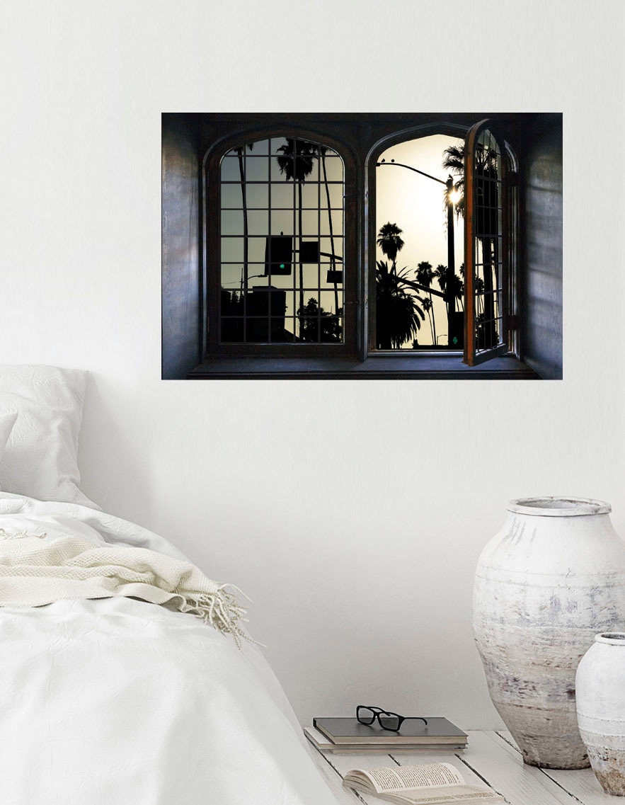 Image of queence Wandsticker "Amerika" Wandsticker, Wandbild, selbstklebend, 3D, Fenster