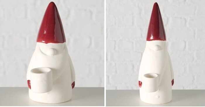 GOODproduct Kerzenleuchter »Gefo, zwei verschiedene Höhen« Zweiteiliges Set im festlichen Weihnachtsmann-Design