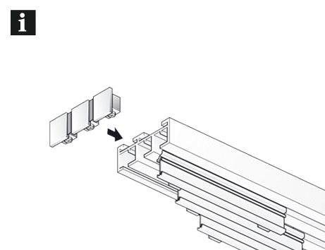 GARDINIA Gardinenstangen-Endstück »3-läufig«, (2 St.), Serie Flächenvorhang-Technik Atlanta 3-läufig