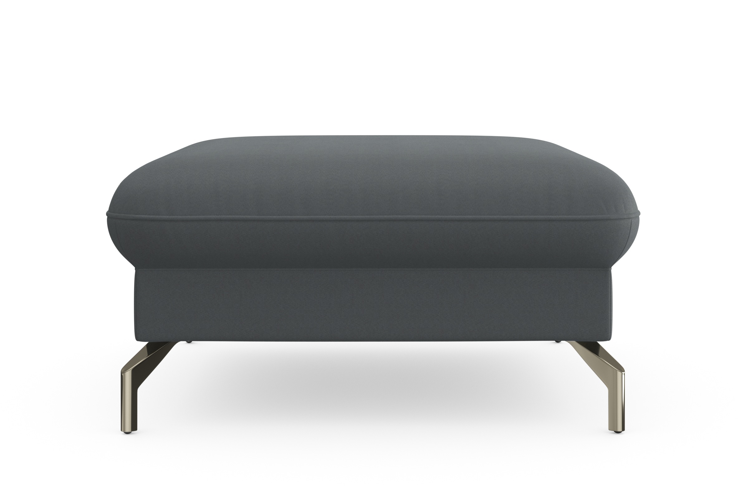 sit&more Hocker »Fashion« inklusive Federkern, mit satinierten Nickelfüssen