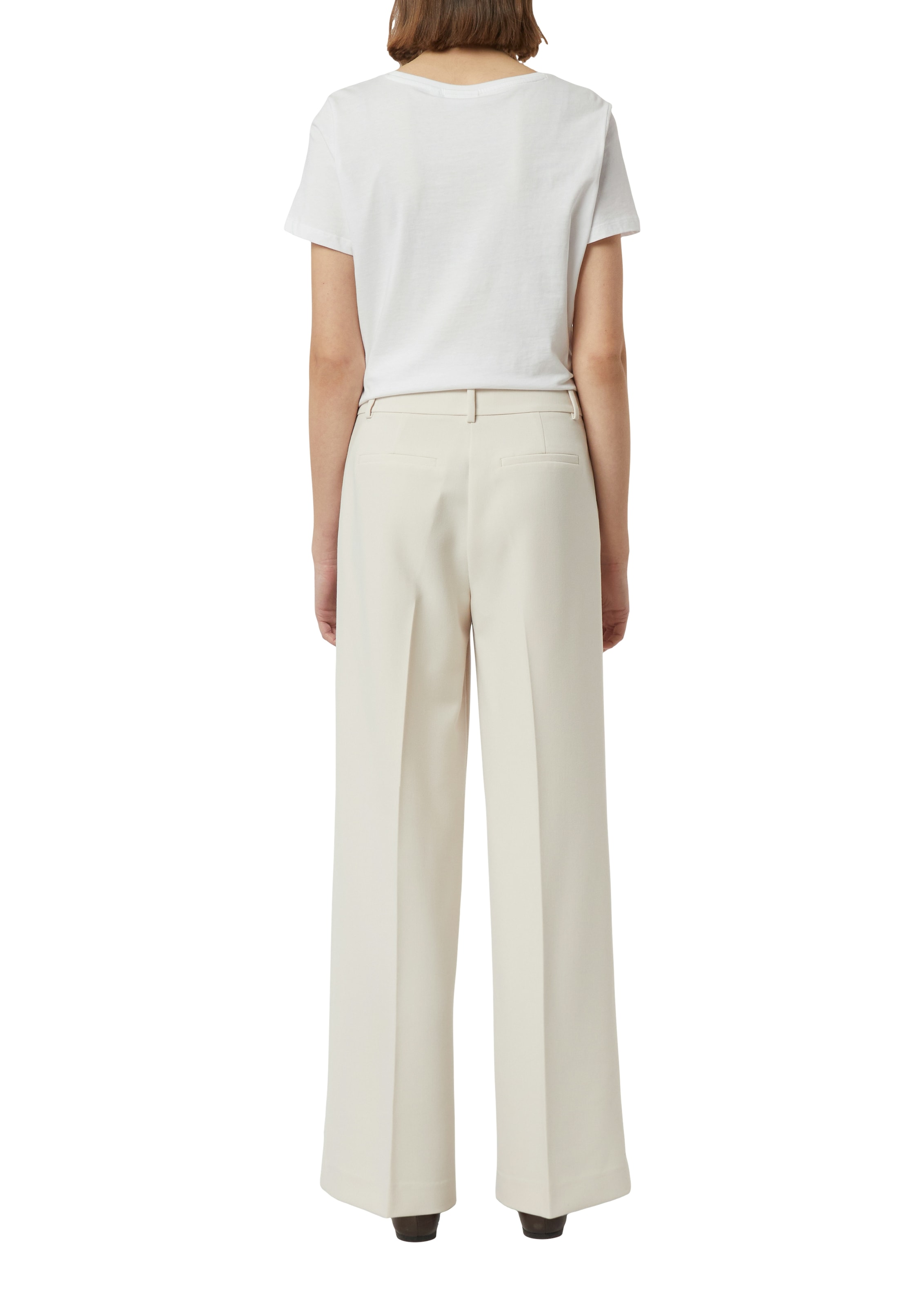 Comma Stoffhose  mit geradem Bein und Bundfalten