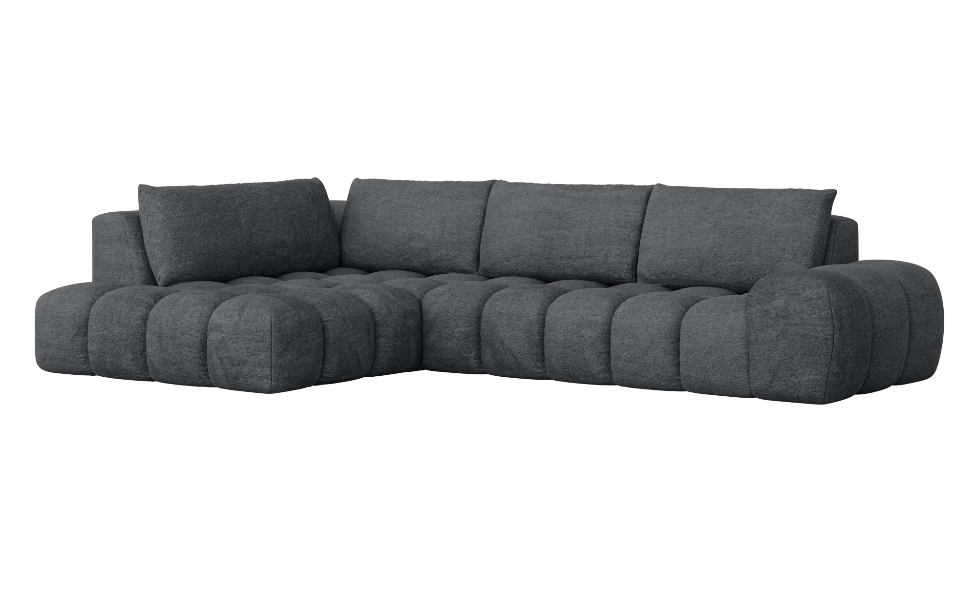 INOSIGN Ecksofa »AZITA klein, L-Form, elegant und bequem Designsofa«, lose Rückenkissen, traumhafte Steppung, Masse B/T/H: 296/176,5/89 cm