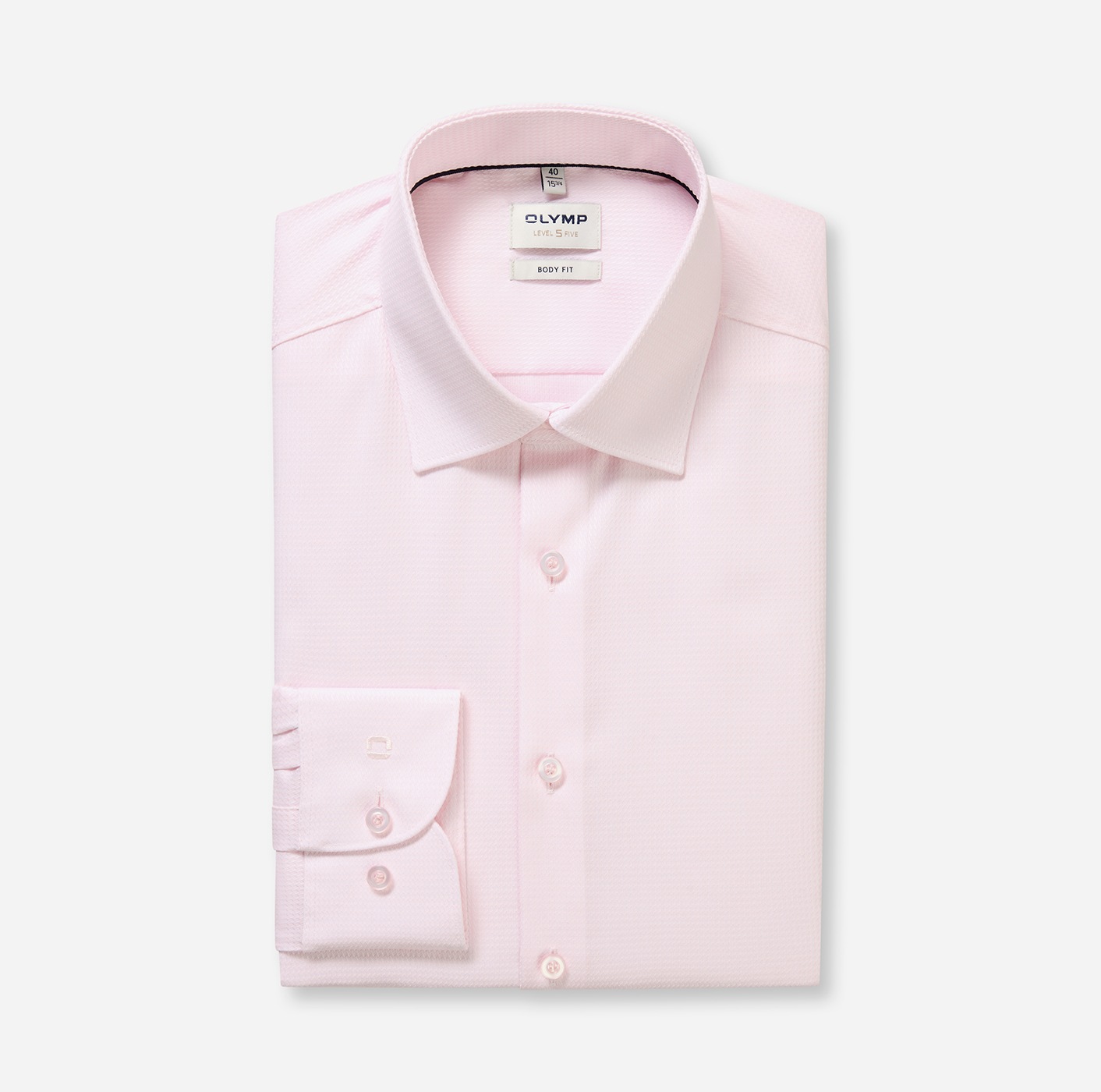 OLYMP Chemise à manches longues »Level Five« Under-Button-down-Kragen, Businesshemd, body fit, fein strukturiert