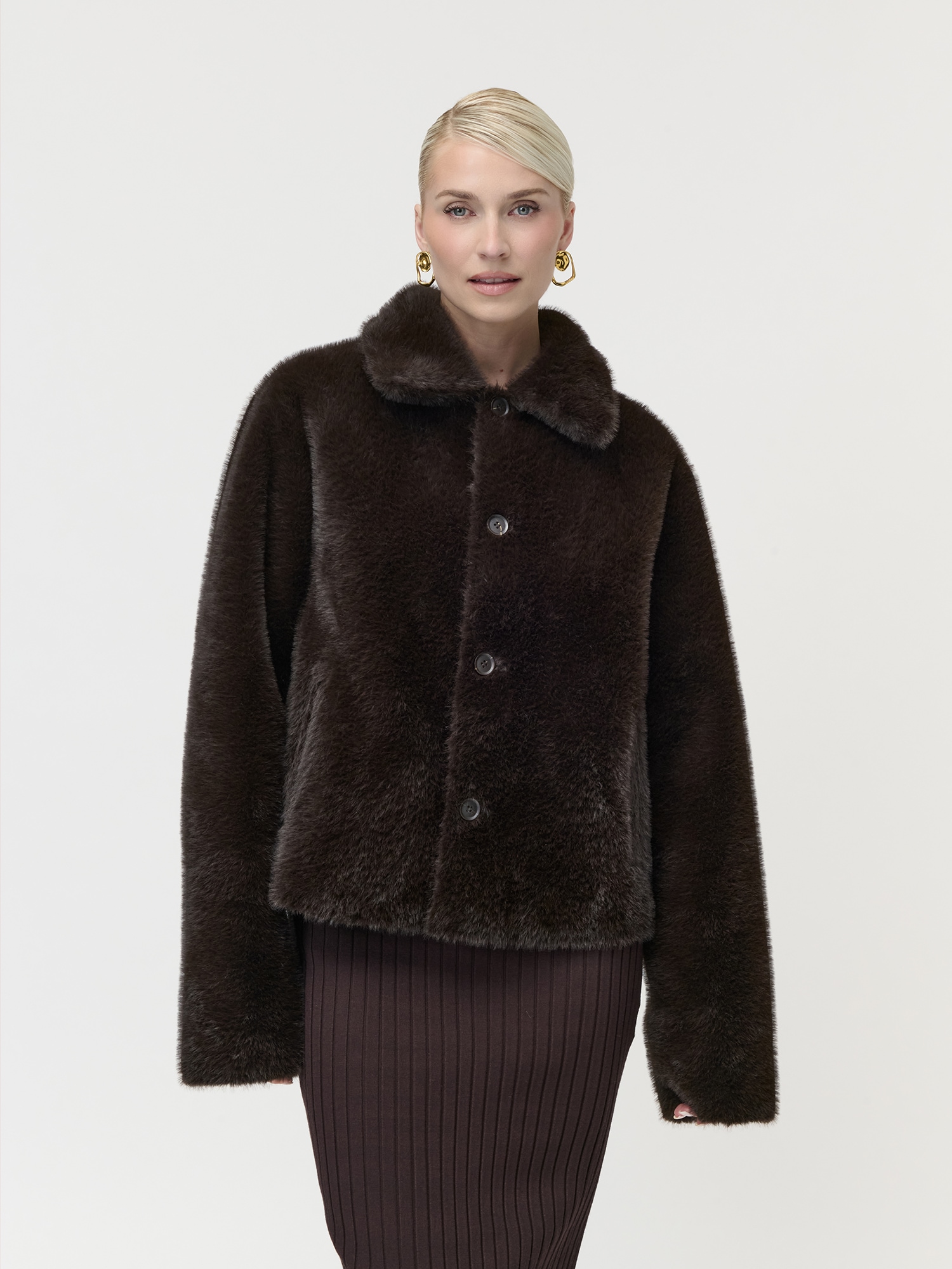 Image of LeGer Wendejacke "Masha, LeGer by Lena Gercke" aus Lederimitat und Plüschfell