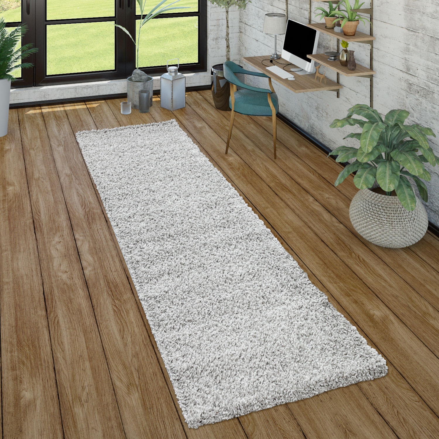 Image of Paco Home Hochflor-Teppich "Sky 250" rechteckig 34 mm Höhe gewebt, Uni-Farben, intensive Farbbrillanz, auch als Läufer erhältlich