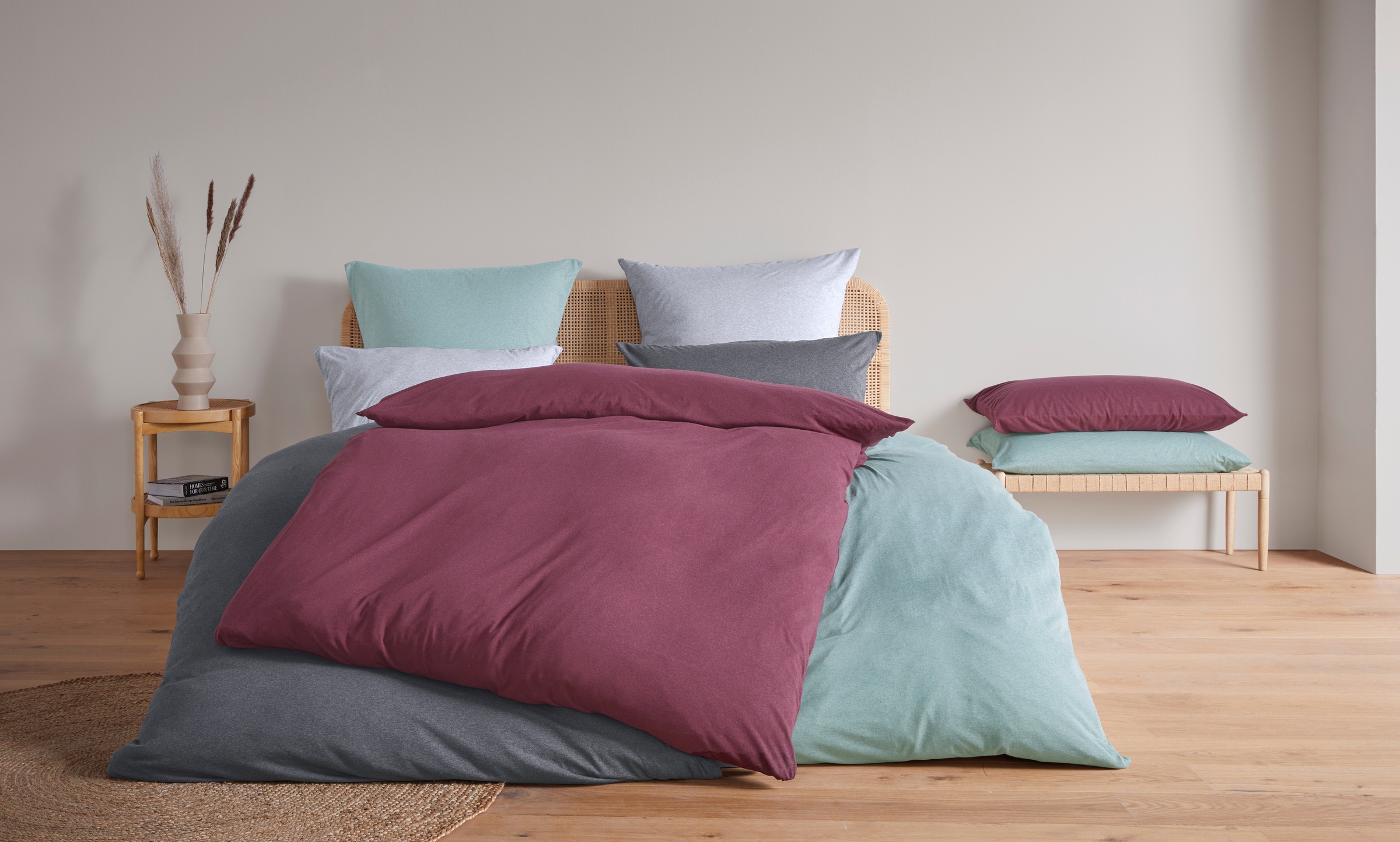 Image of GOODproduct Bettwäsche "Valje" 2 Stk. NEUHEIT: ab Grösse 135x200 cm, Jersey Qualität in Melange-Optik