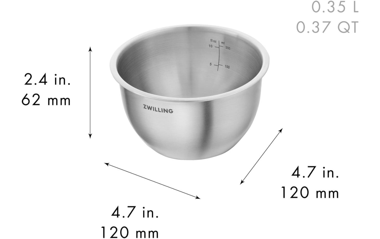 Zwilling Bol »Fresh &Save BOWLS« 3 aus acier inoxydable ensemble de bols en acier inoxydable, empilable, 3 pièces, S/M/L