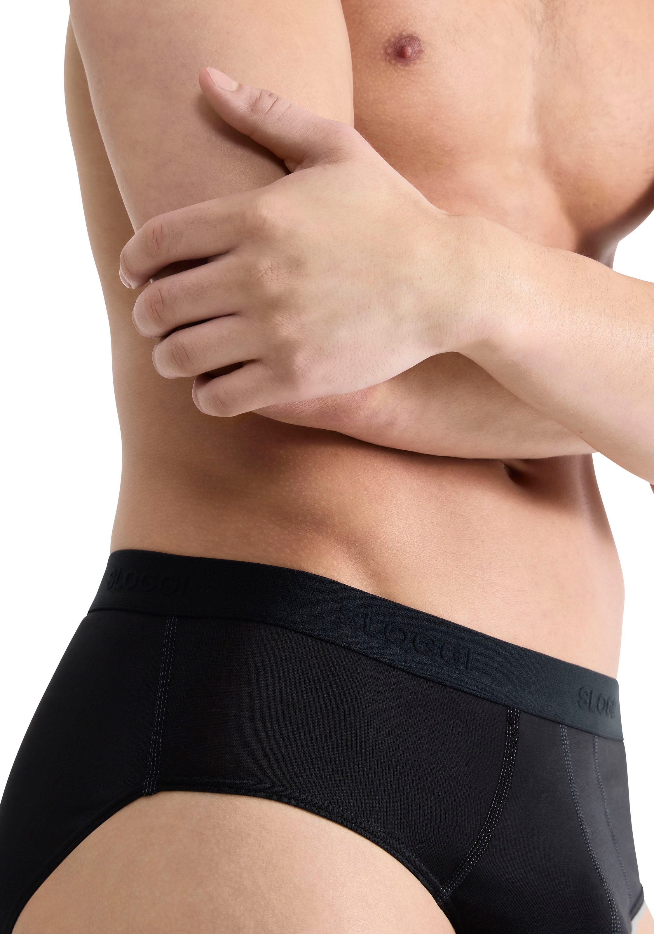 sloggi Midislip »Men 24/7« 2er Pack,  weich, atmungsaktiv, ohne Eingriff, Softbund, Baumwollmix