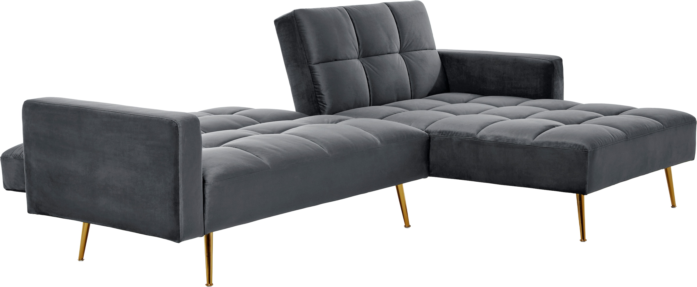 Jahnke Canapé d'angle »CHILLAX POSH CORNER« avec fonction couchage, montage réversible, 244 x 150 cm
