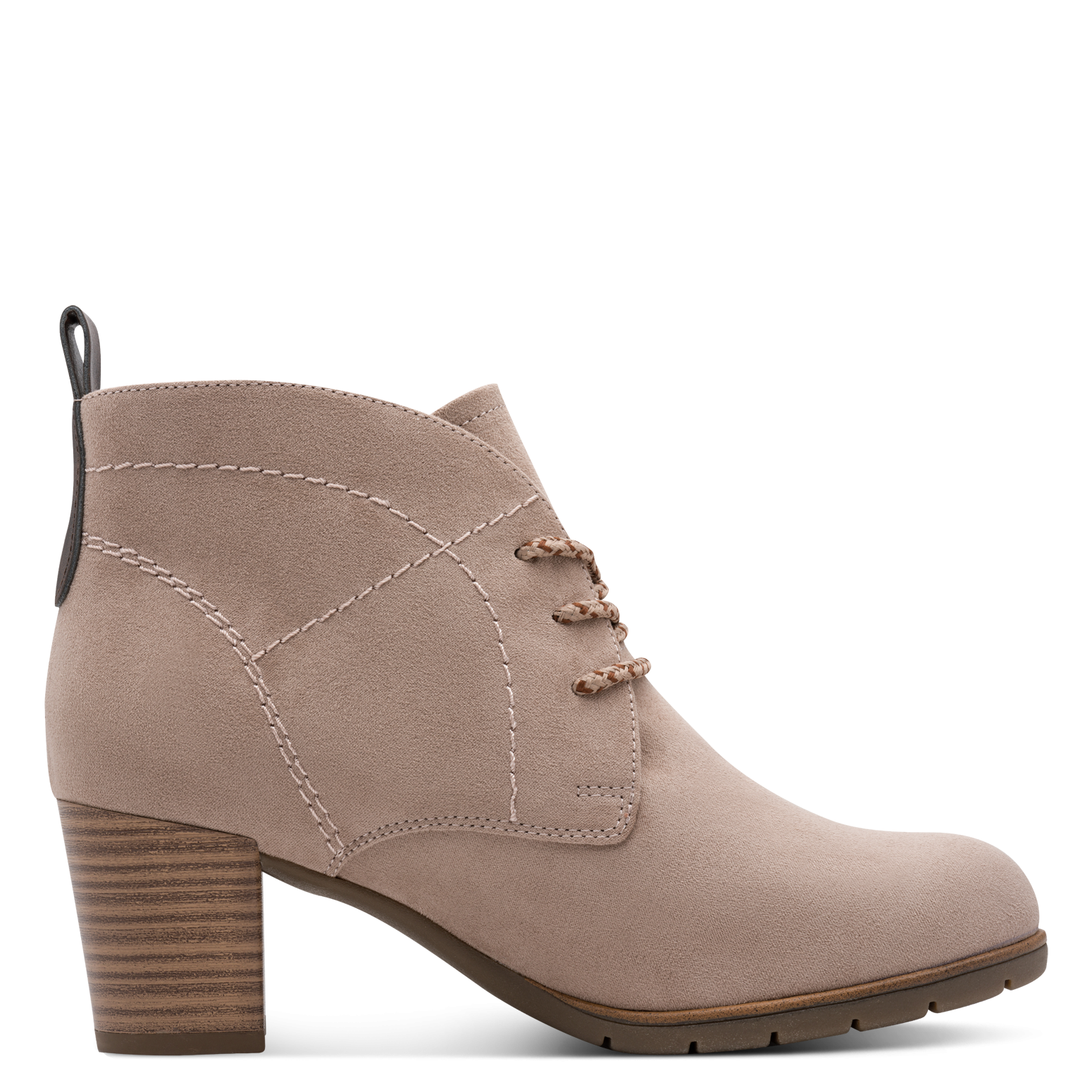 MARCO TOZZI Bottes à lacets  talon bloc, bottines, bottes à lacets avec coutures décoratives