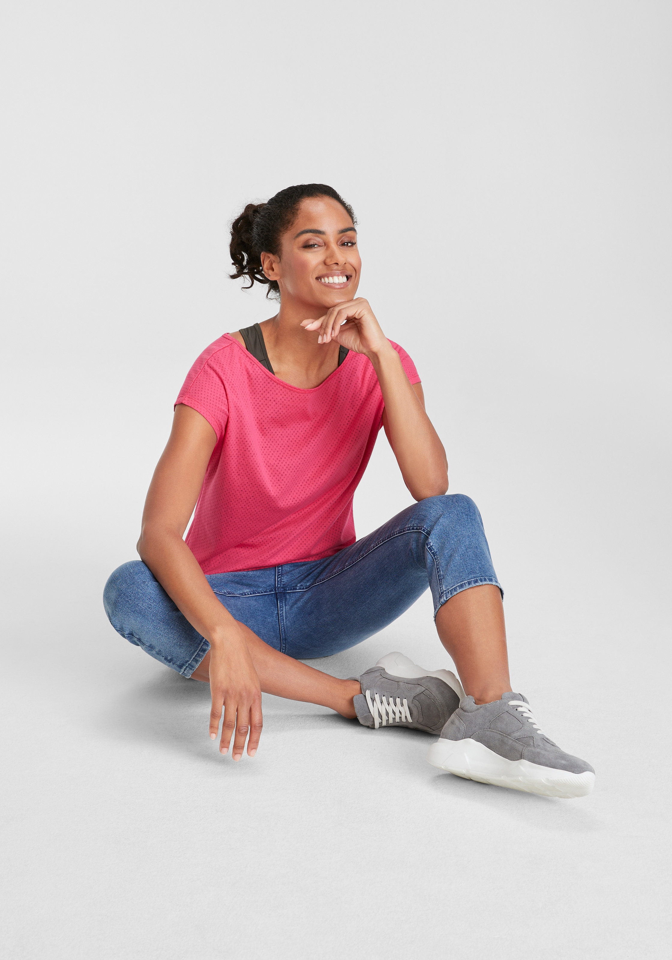 H.I.S T-shirt d'entraînement »2-tlg. Shirt & Top« Spar-Set, 2 cuis Kurzarm,  bequeme Passform,  sportlich,  atmungsaktives Material