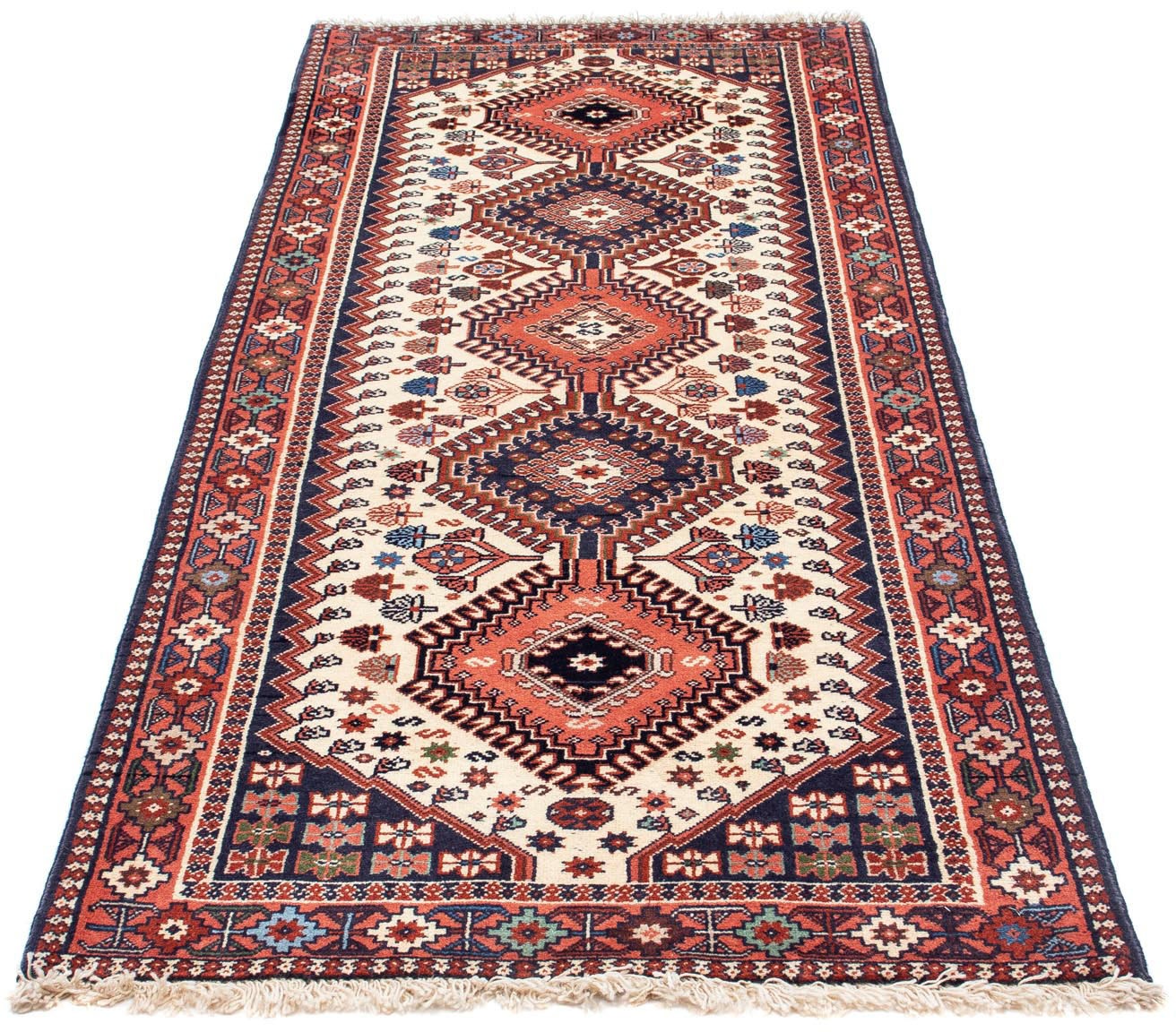 Image of morgenland Hochflor-Läufer »Yalameh Medaillon Rosso 217 x 83 cm«, rechteckig, 1 mm Höhe, Handgeknüpft bei Ackermann Versand Schweiz