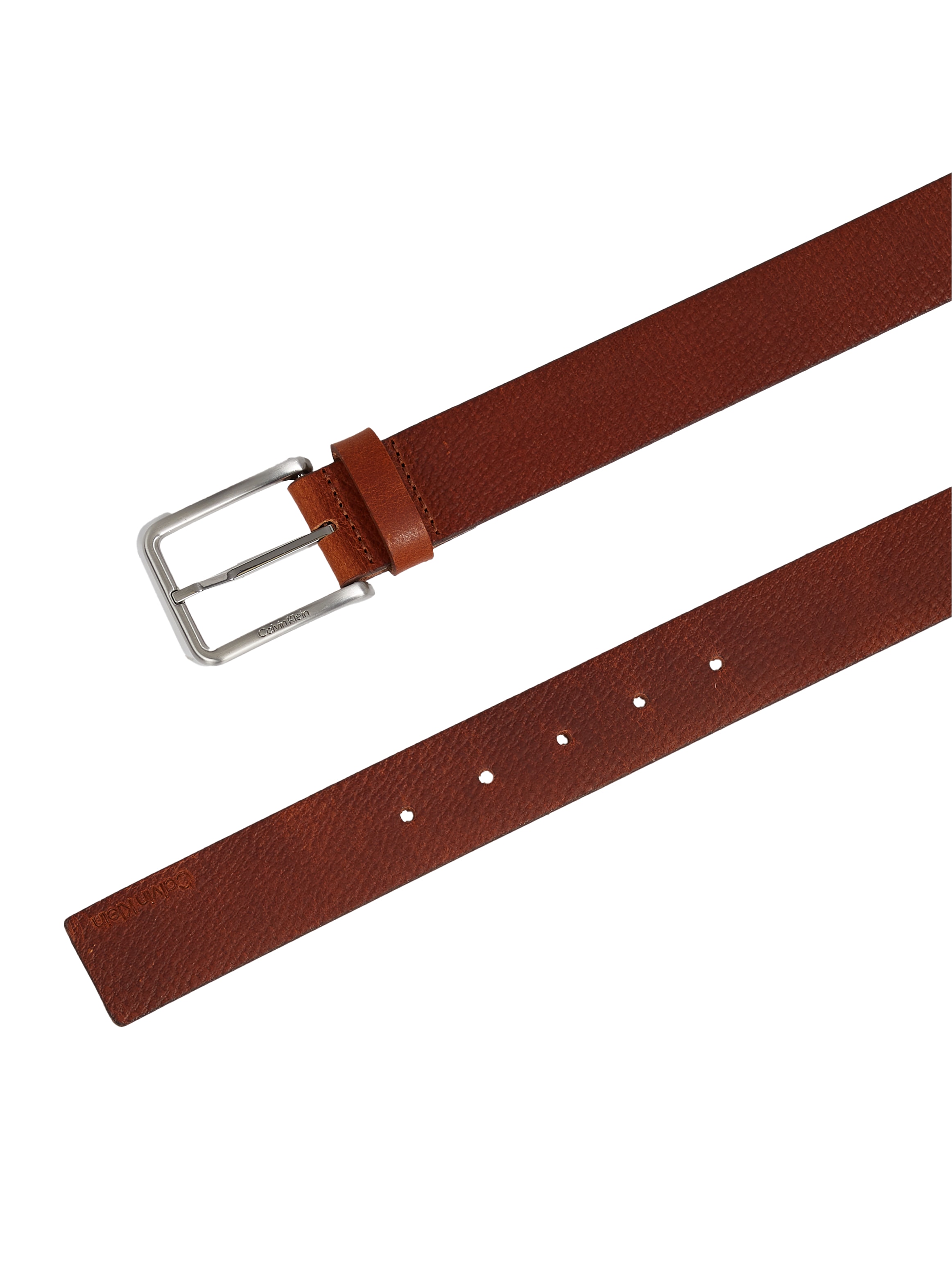 Calvin Klein Ledergürtel »WARMTH PB 35MM«, Logodruck, Einfachdornschliesse
