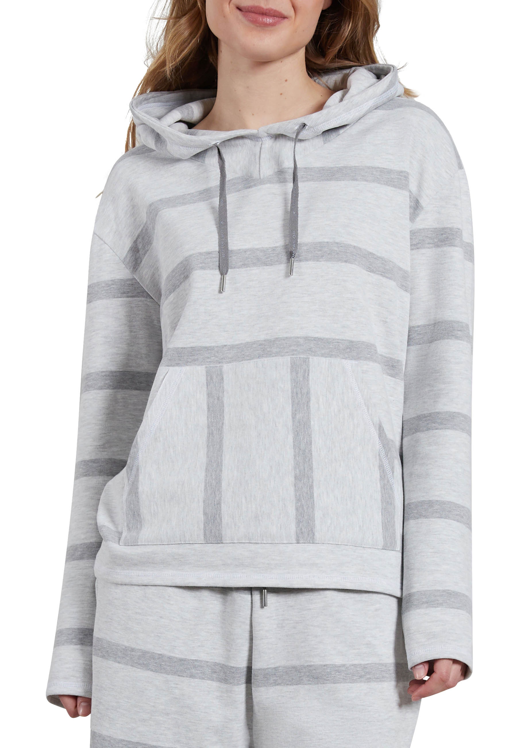 Image of TOM TAILOR Kapuzensweatshirt "Manila", Baumwollmix, Langarm, mit Kapuze, Streifendesign, atmungsaktiv, bequem