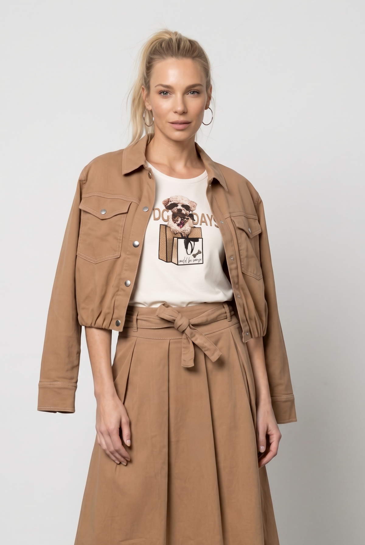 Image of Monari Kurzjacke "Jacke Lyocellmix" ohne Kapuze Regular fit mit Knopfleiste